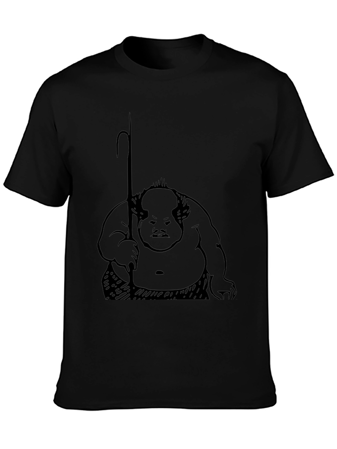 Unique Graphic Tee - Black Cotton Blend