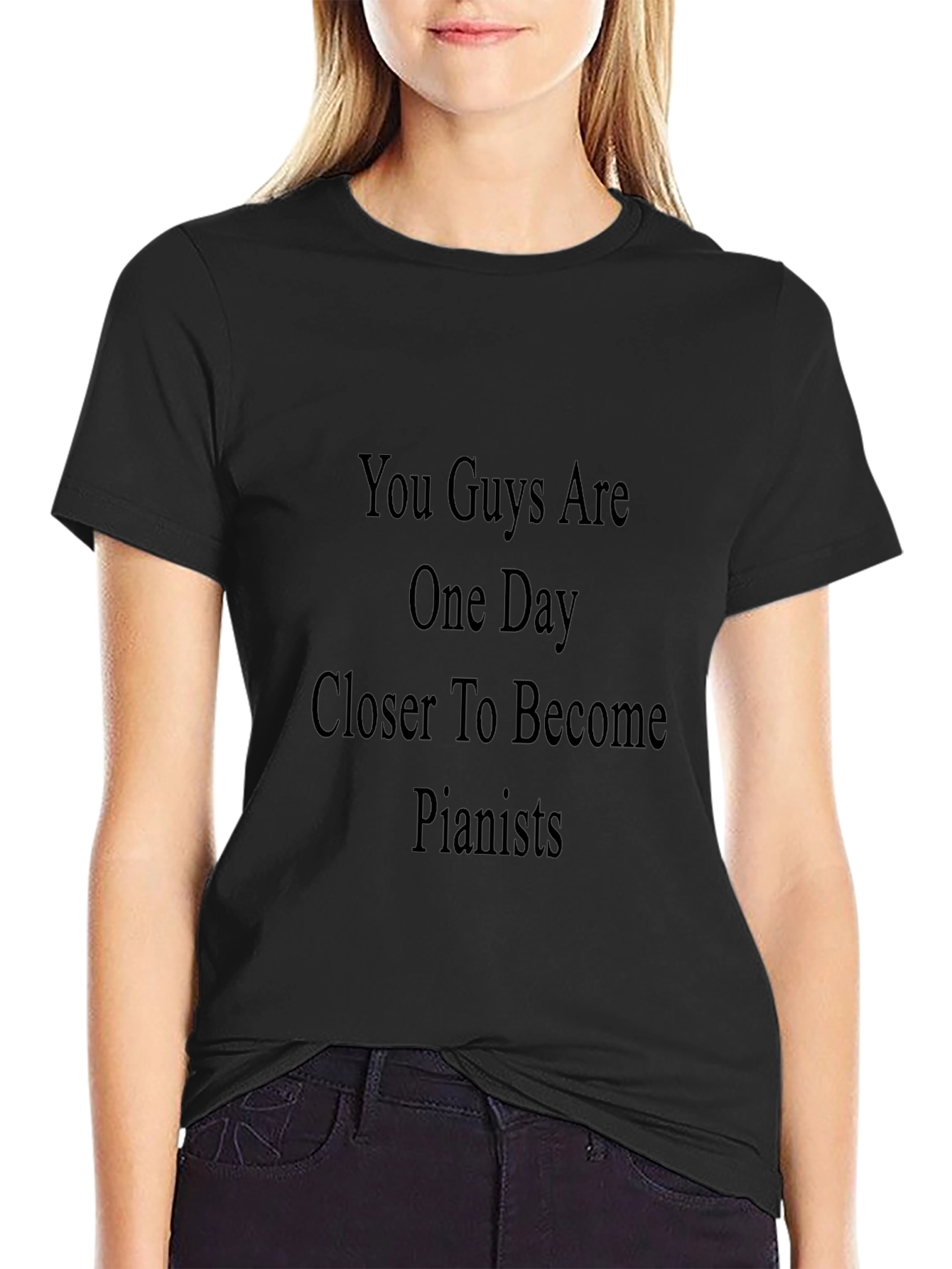 Pianist Motivation Black T-Shirt