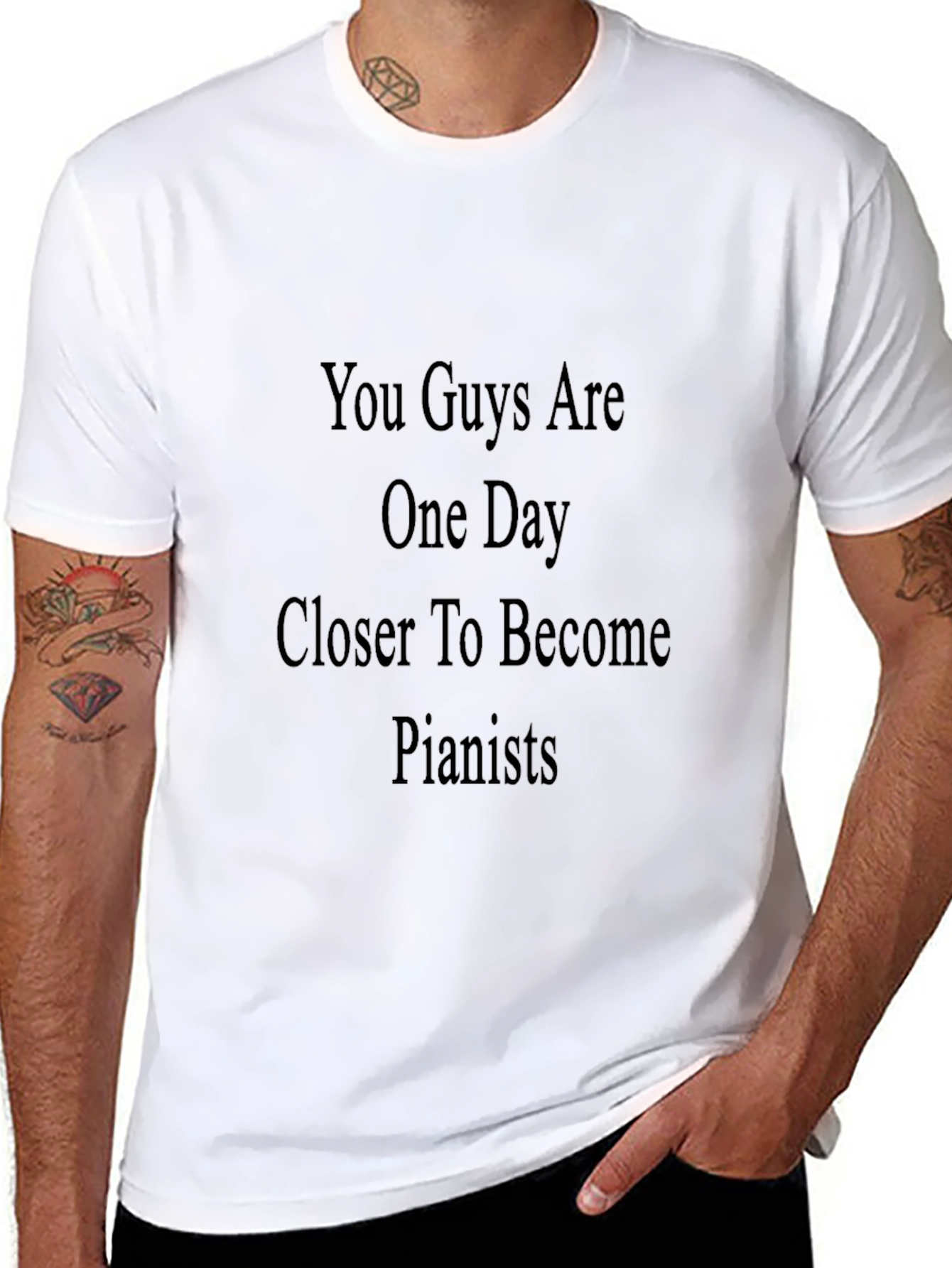 Pianist Motivation Black T-Shirt