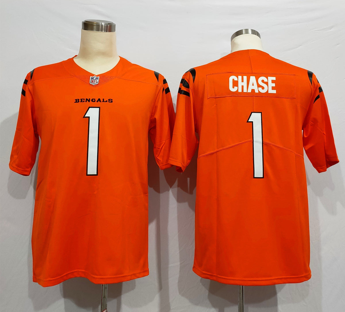 Men's Cincinnati Bengals Ja'Marr Chase #1 Orange Alternate Game Jerseys