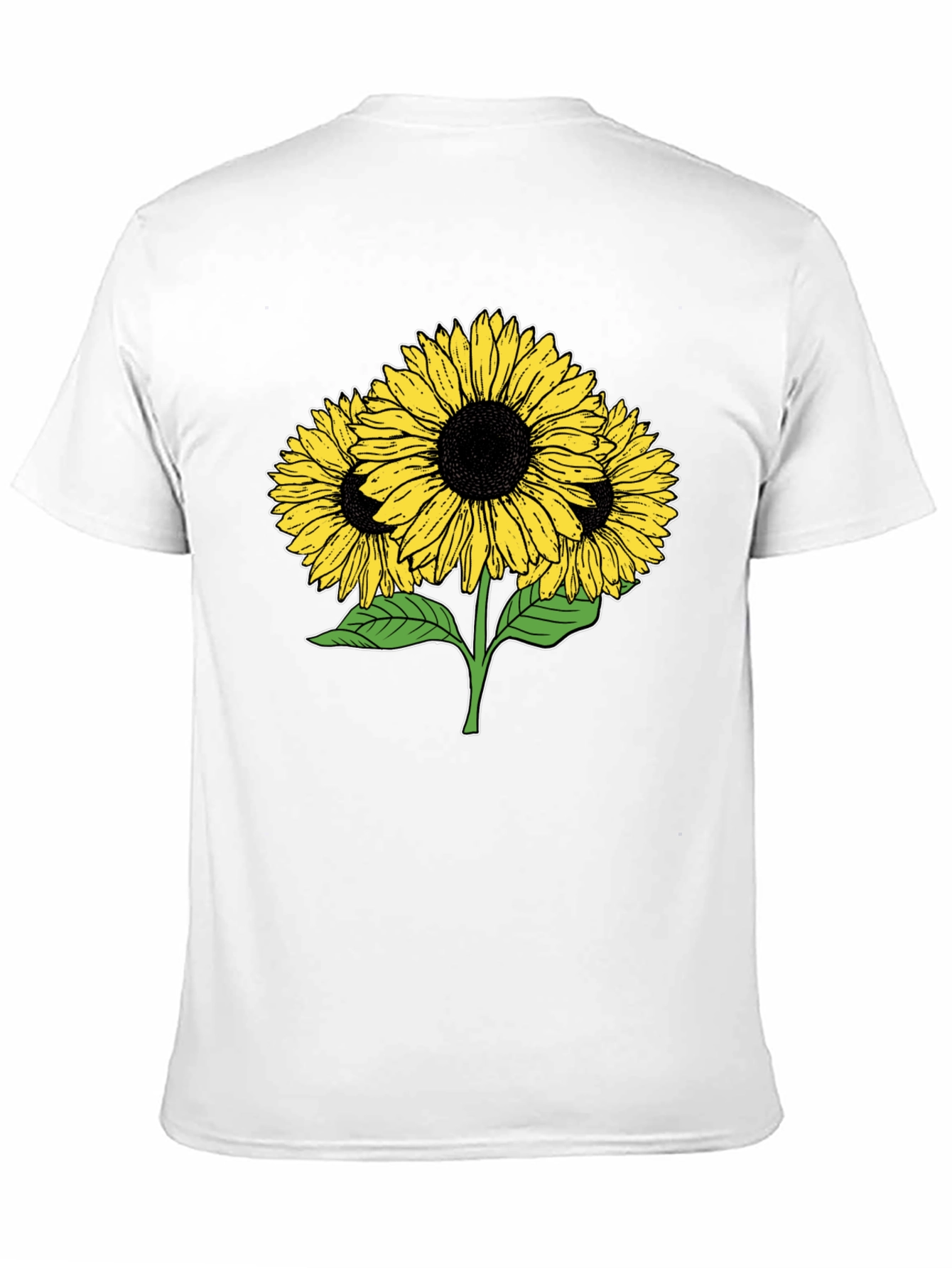 Sunflower Graphic T-Shirt - Casual Black Tee