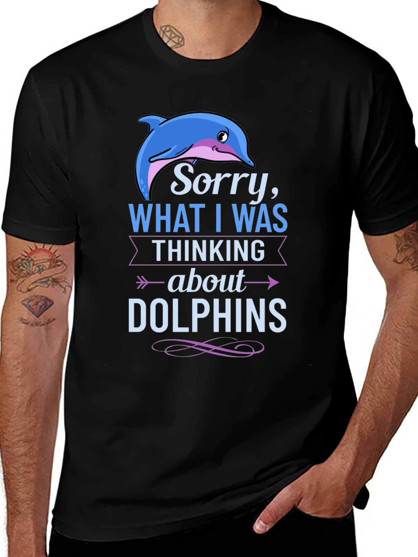 Sorry Dolphins T-Shirt - Mens Graphic Tee