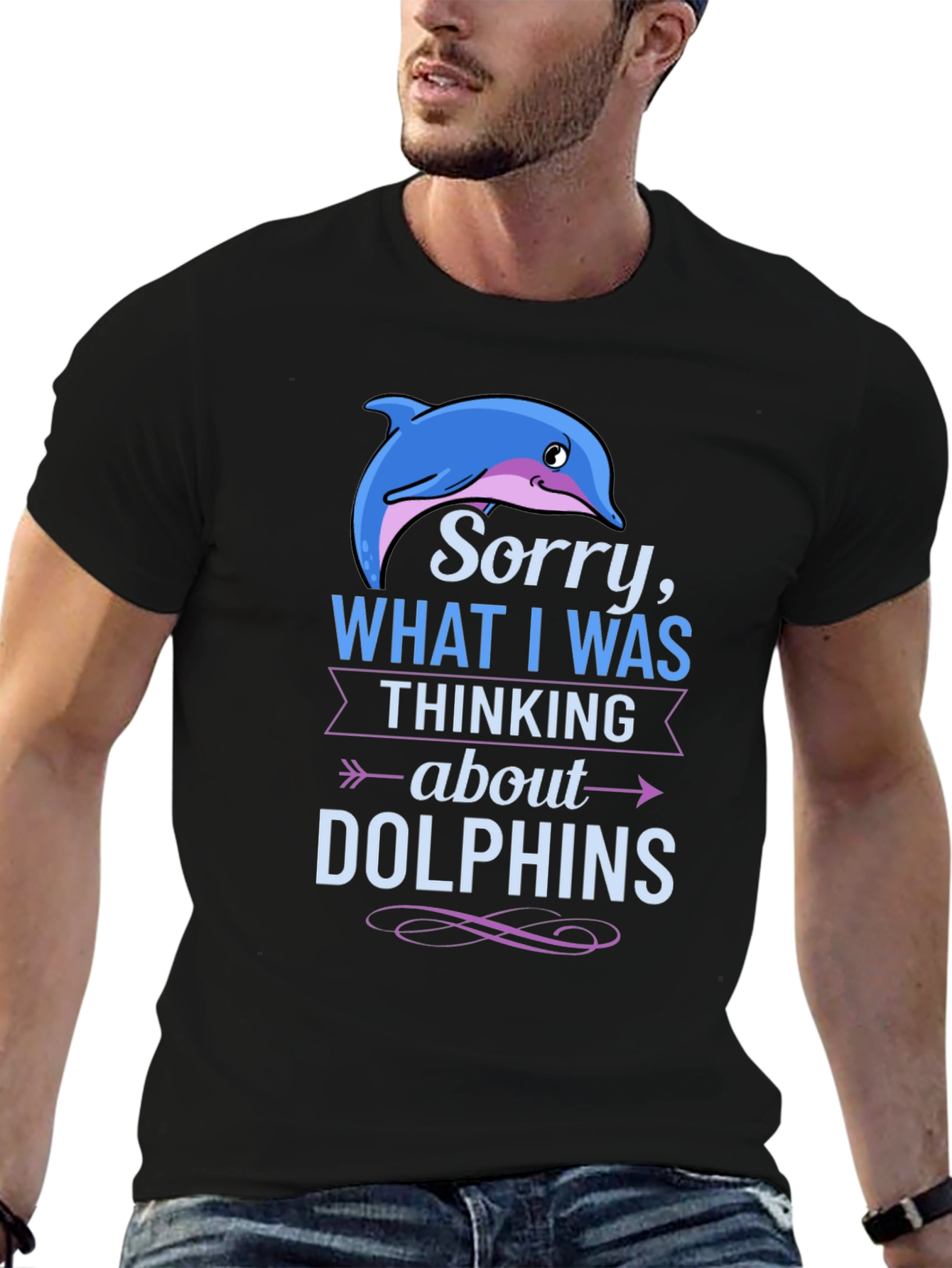 Sorry Dolphins T-Shirt - Mens Graphic Tee