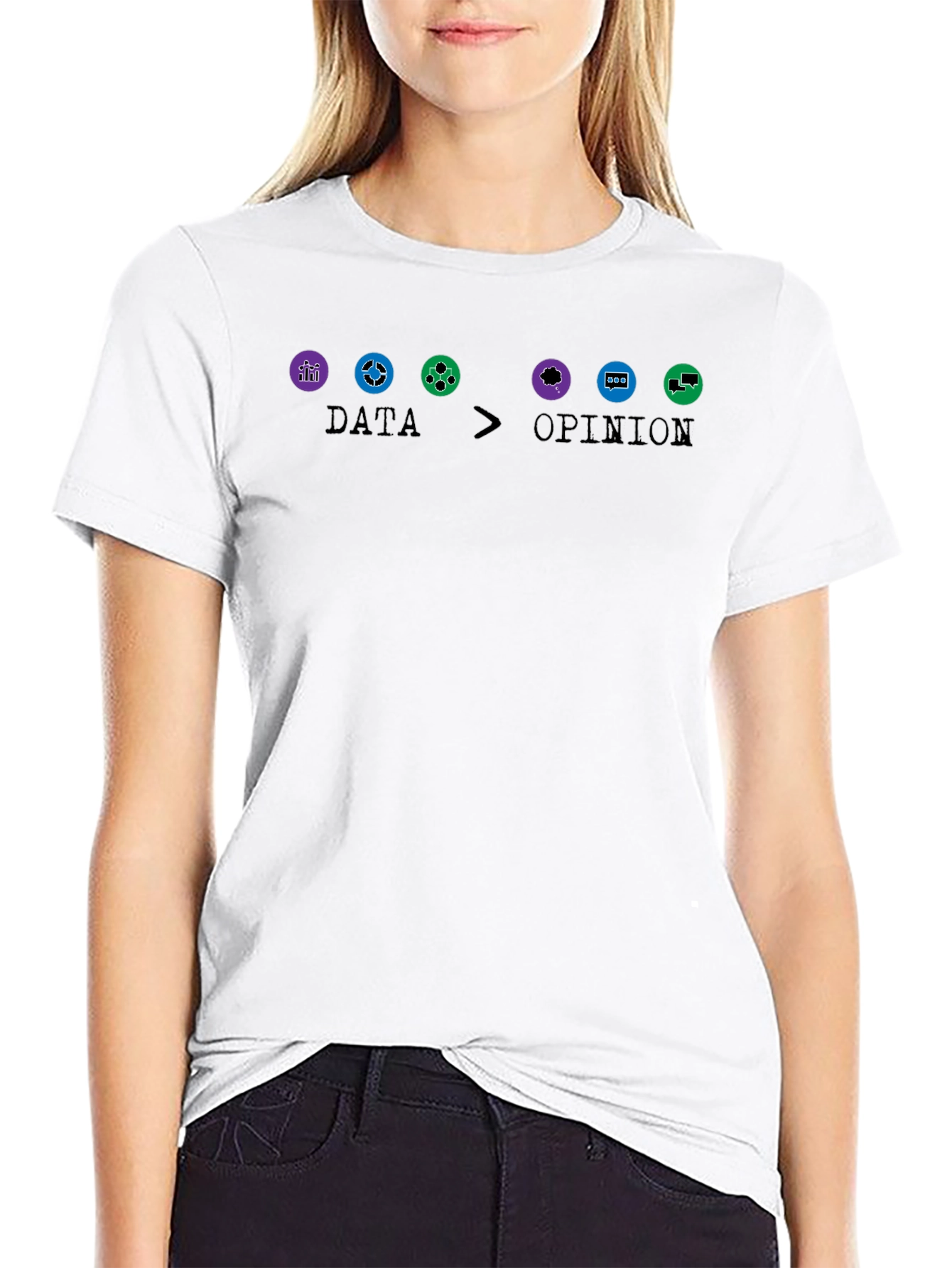 Data Over Opinion Graphic T-Shirt