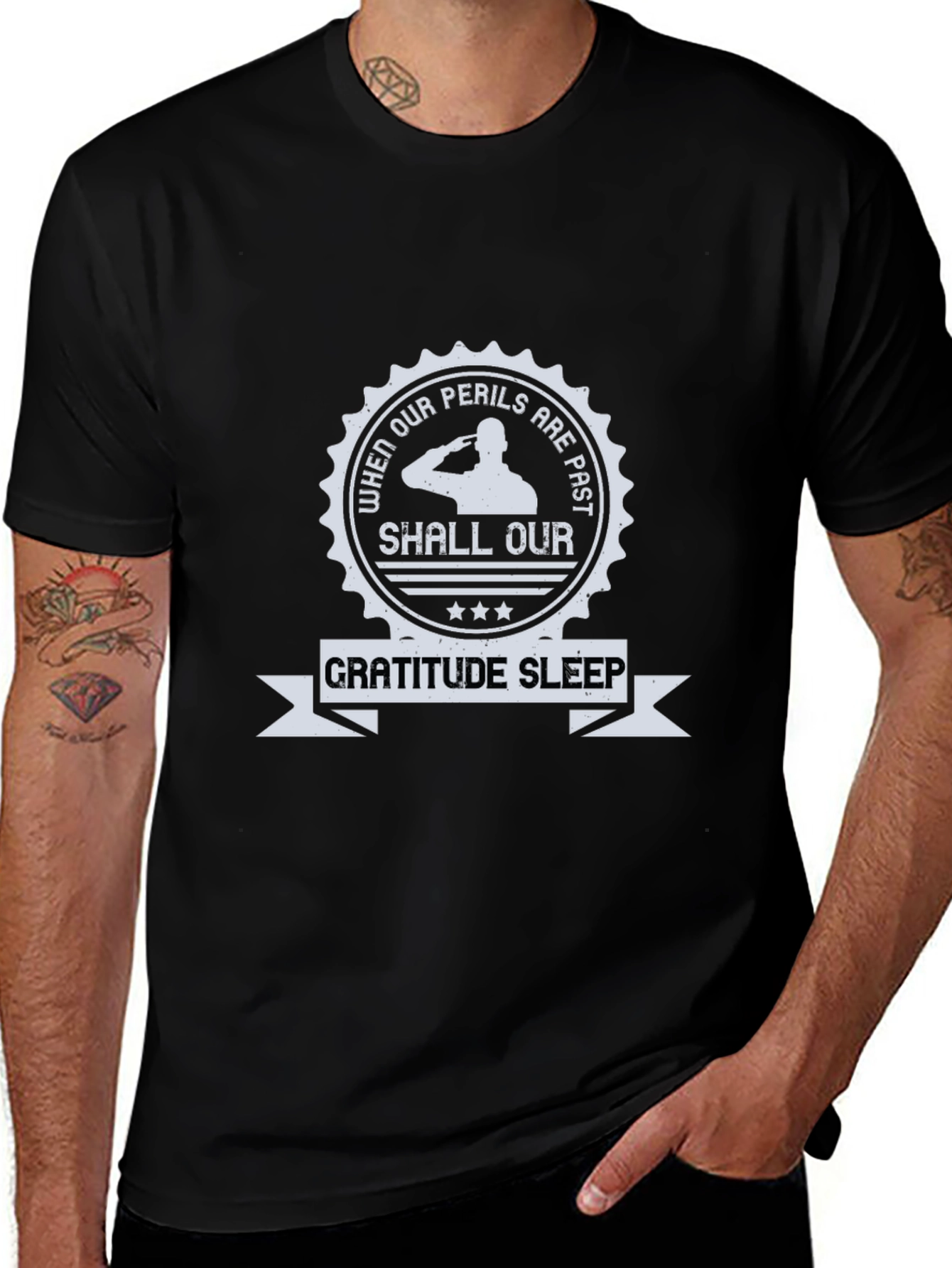 Patriotic Gratitude Graphic T-Shirt