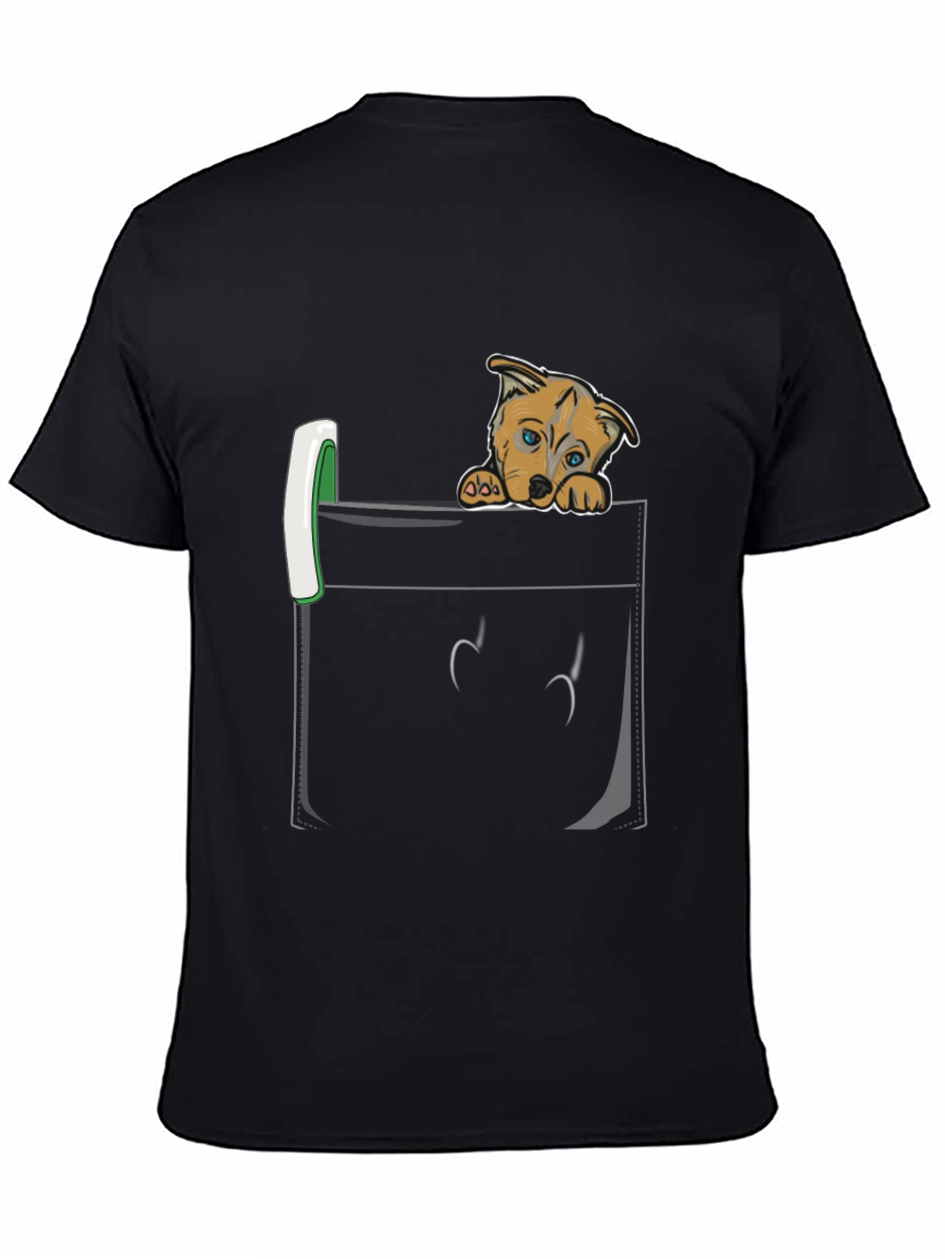 Puppy Peek Pocket Tee