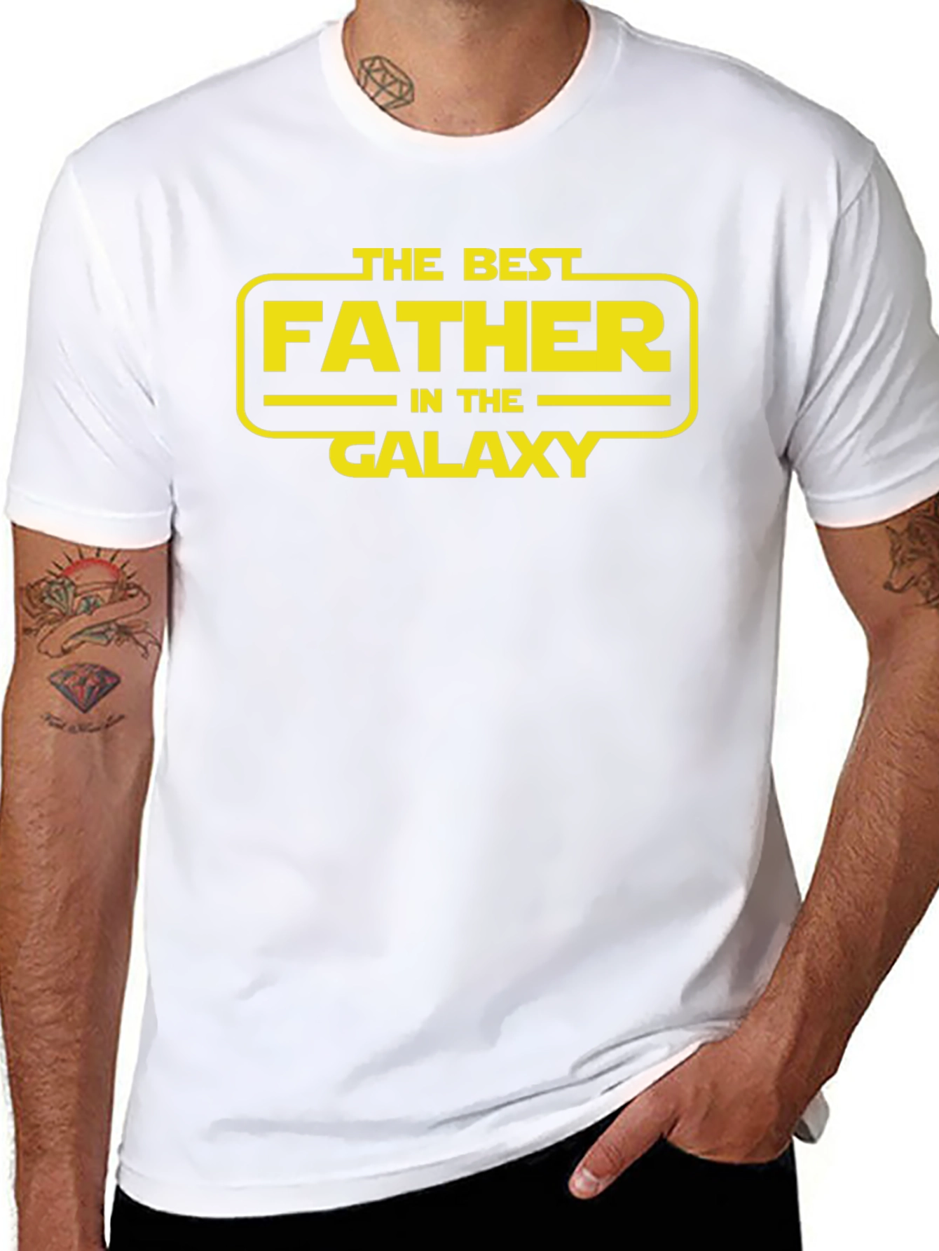 Best Father in the Galaxy Black T-Shirt