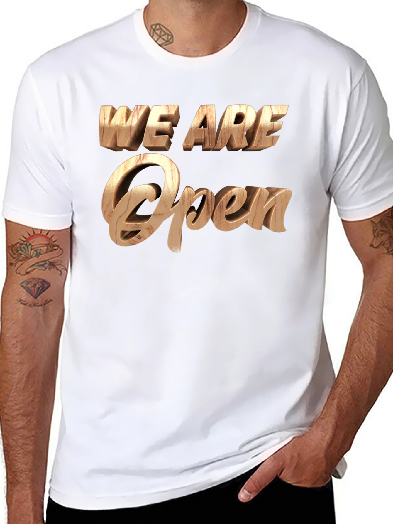 We Are Open Statement Tee