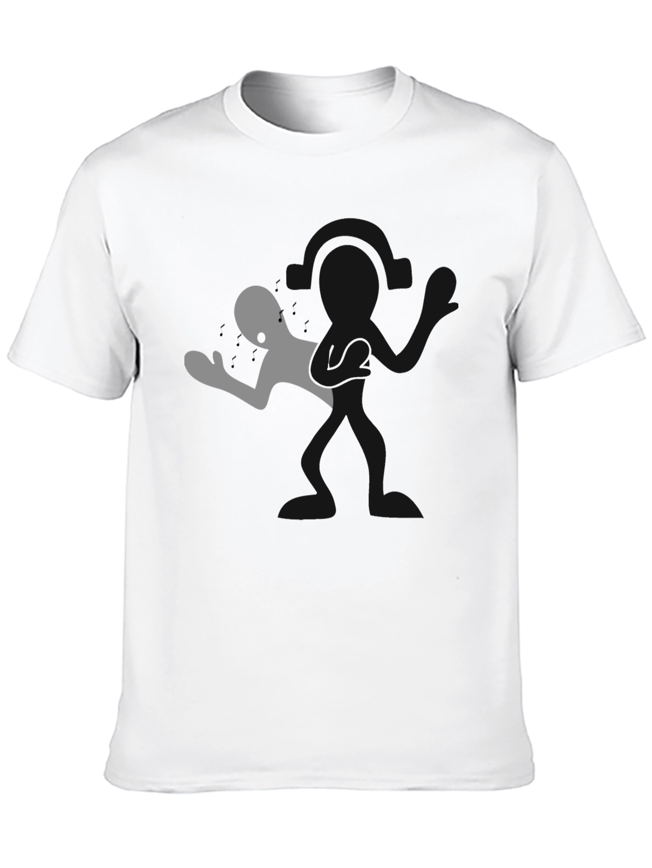 Silhouette Man Graphic Tee - Black Cotton Blend