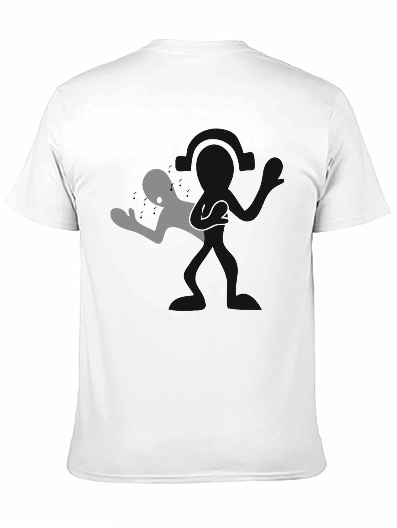 Silhouette Man Graphic Tee - Black Cotton Blend