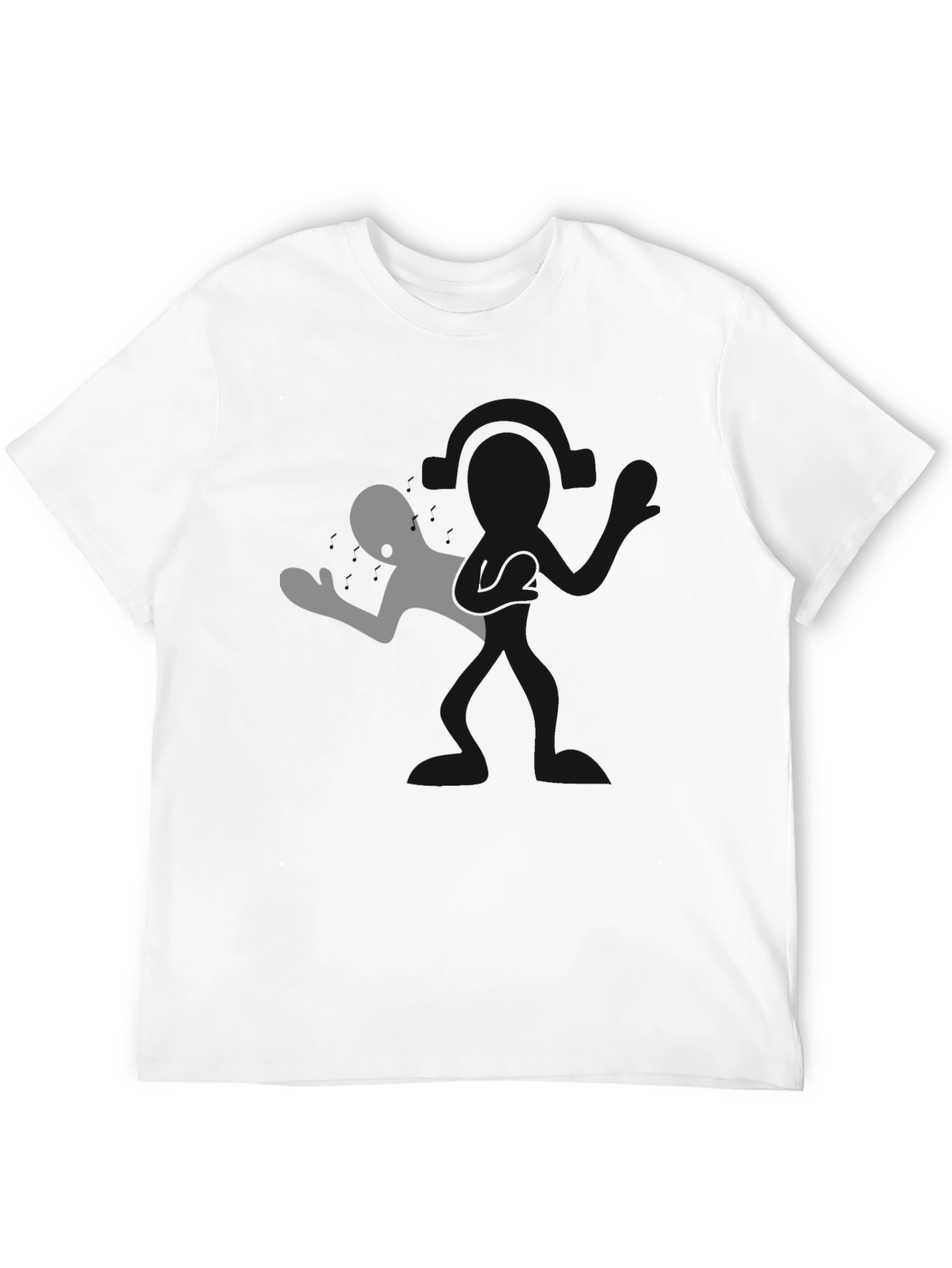 Silhouette Man Graphic Tee - Black Cotton Blend