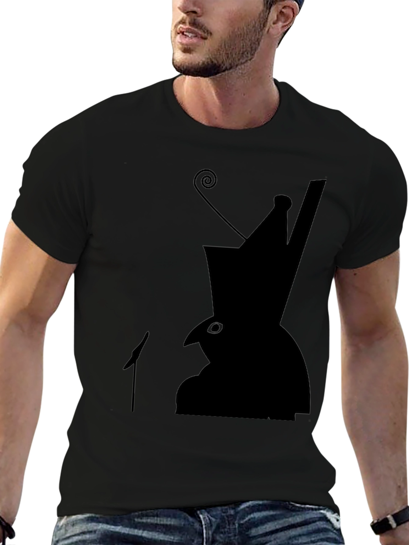 Silhouette Hat Bird T-Shirt