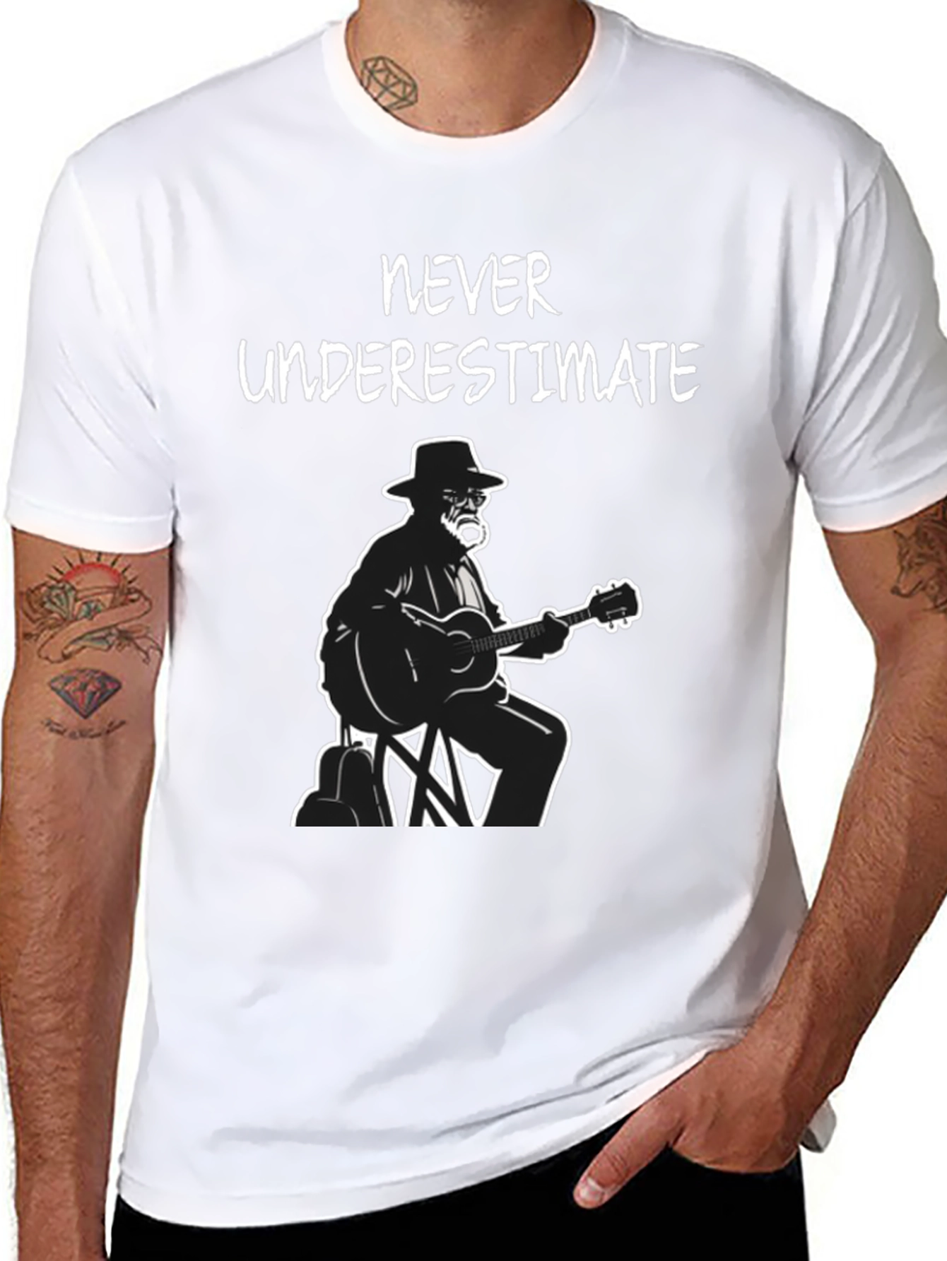 Never Underestimate T-Shirt Guitarist