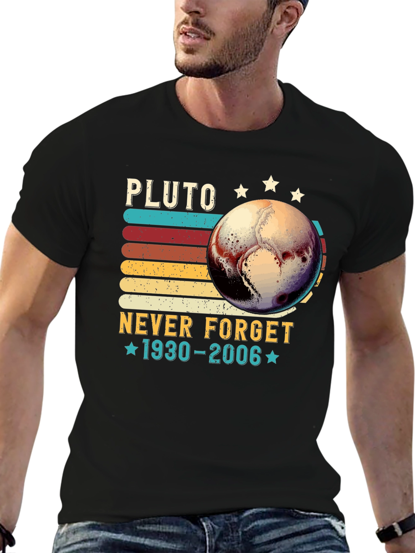 Pluto Never Forget T-Shirt - Retro Design