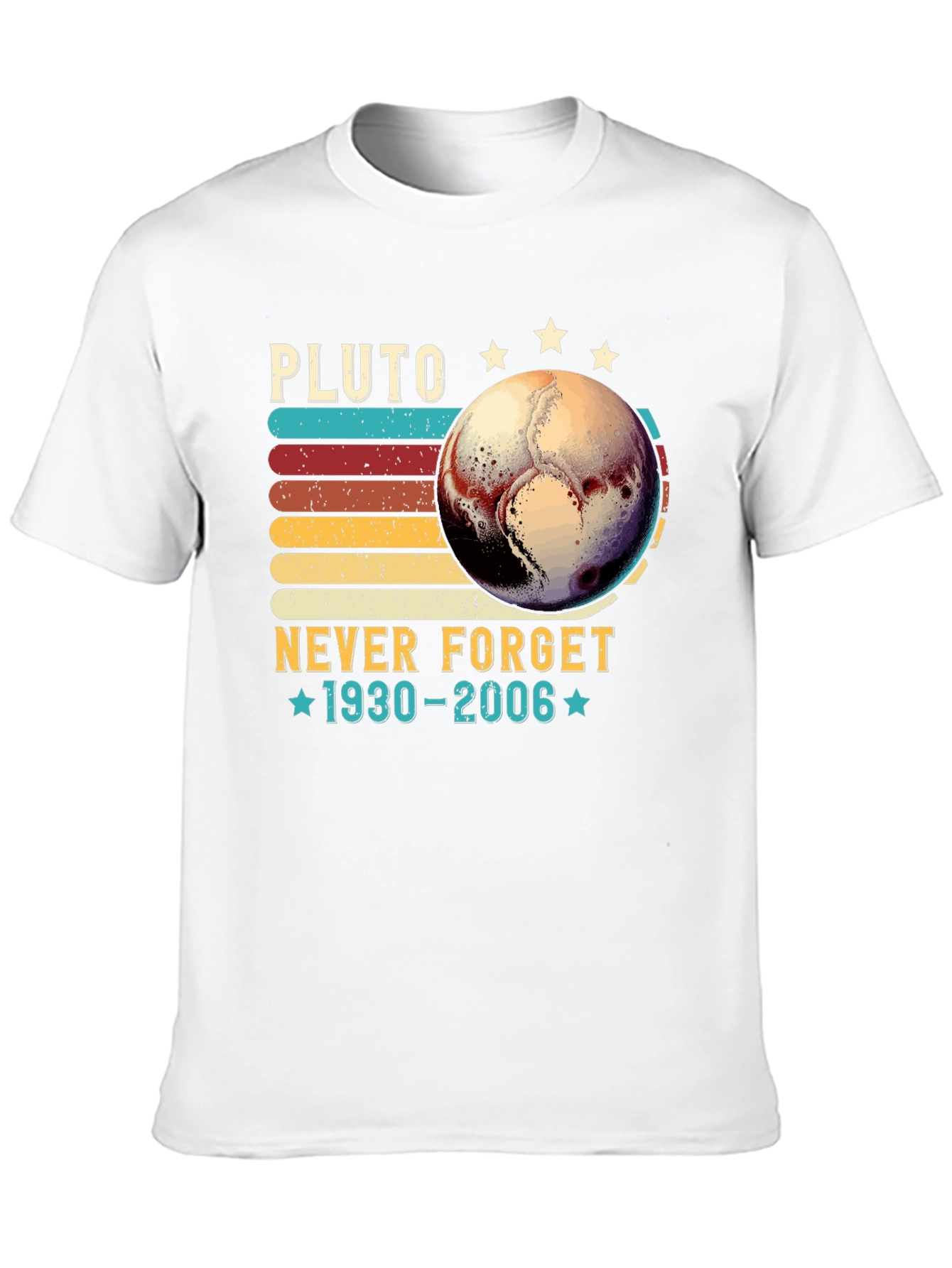 Pluto Never Forget T-Shirt - Retro Design