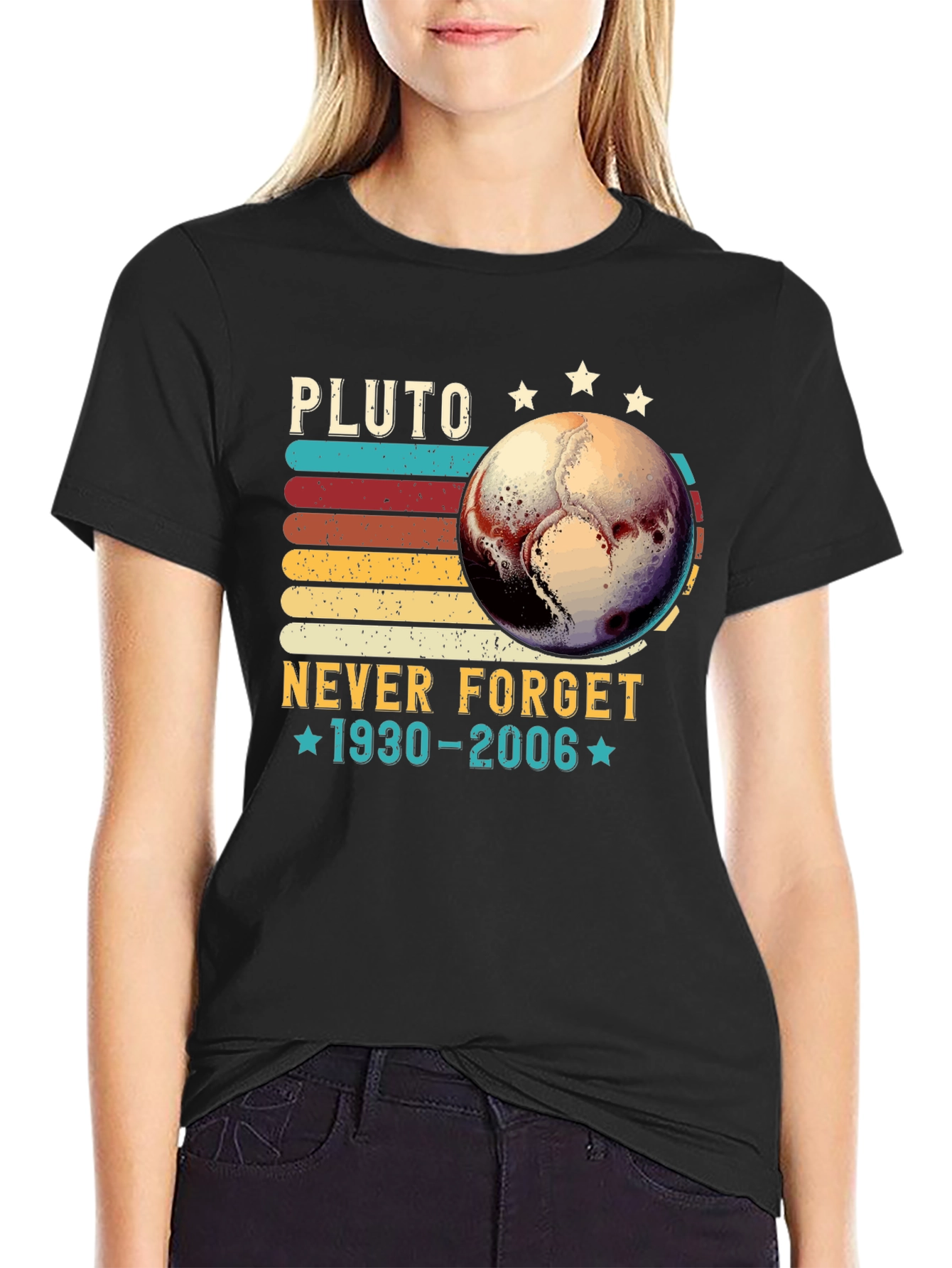 Pluto Never Forget T-Shirt - Retro Design