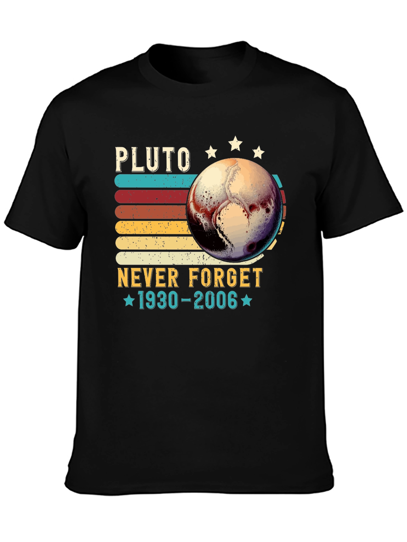 Pluto Never Forget T-Shirt - Retro Design