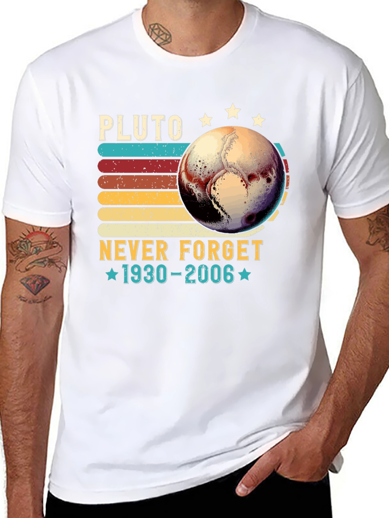 Pluto Never Forget T-Shirt - Retro Design