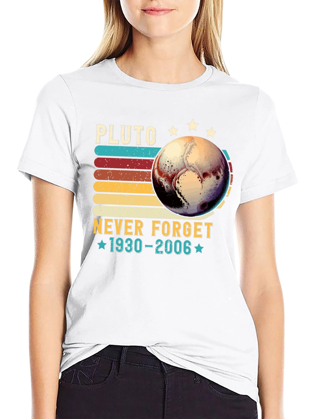 Pluto Never Forget T-Shirt - Retro Design