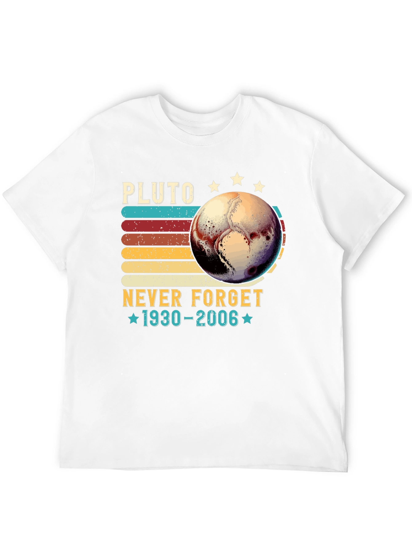 Pluto Never Forget T-Shirt - Retro Design
