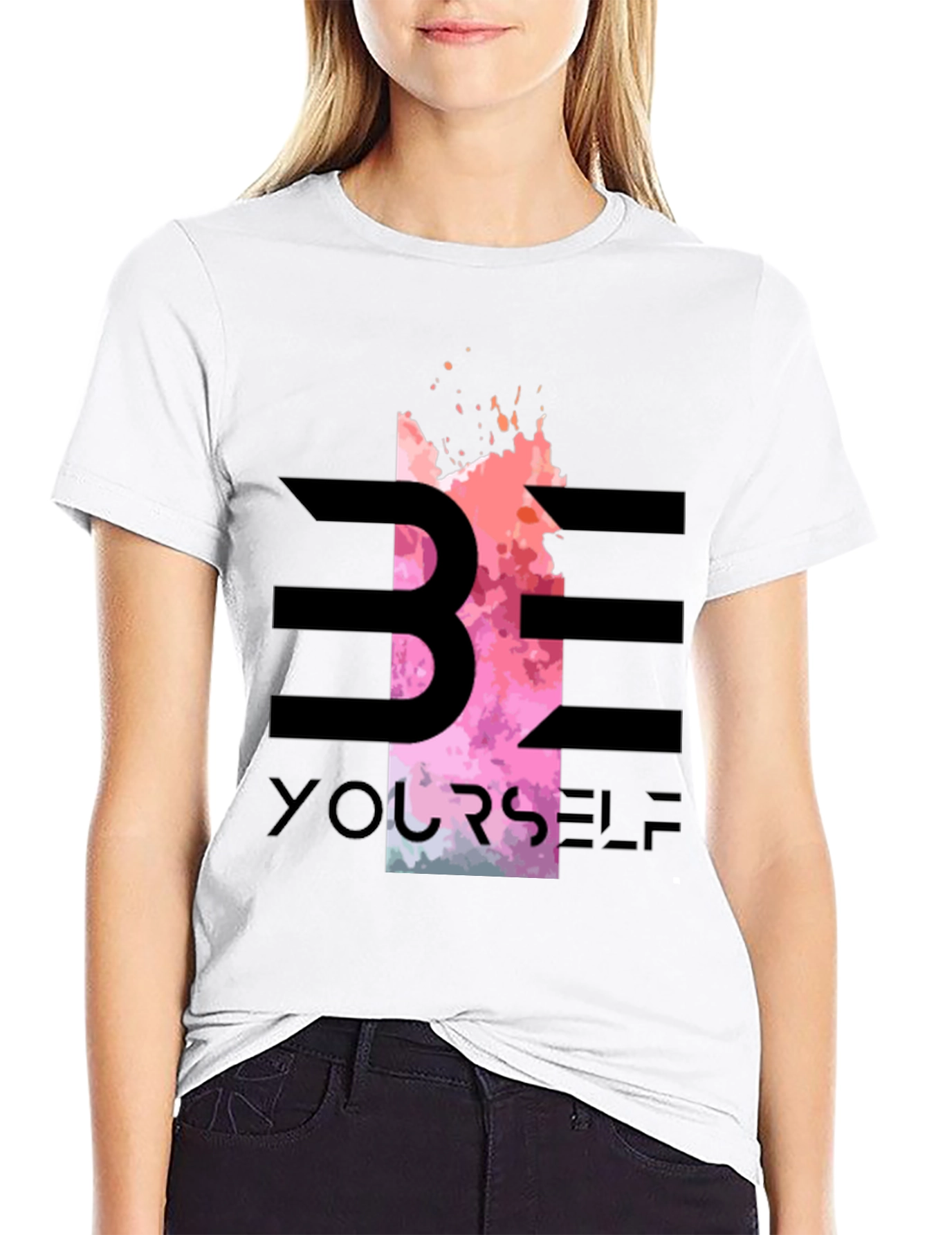 Be Yourself Graphic Tee - Stylish Black T-Shirt