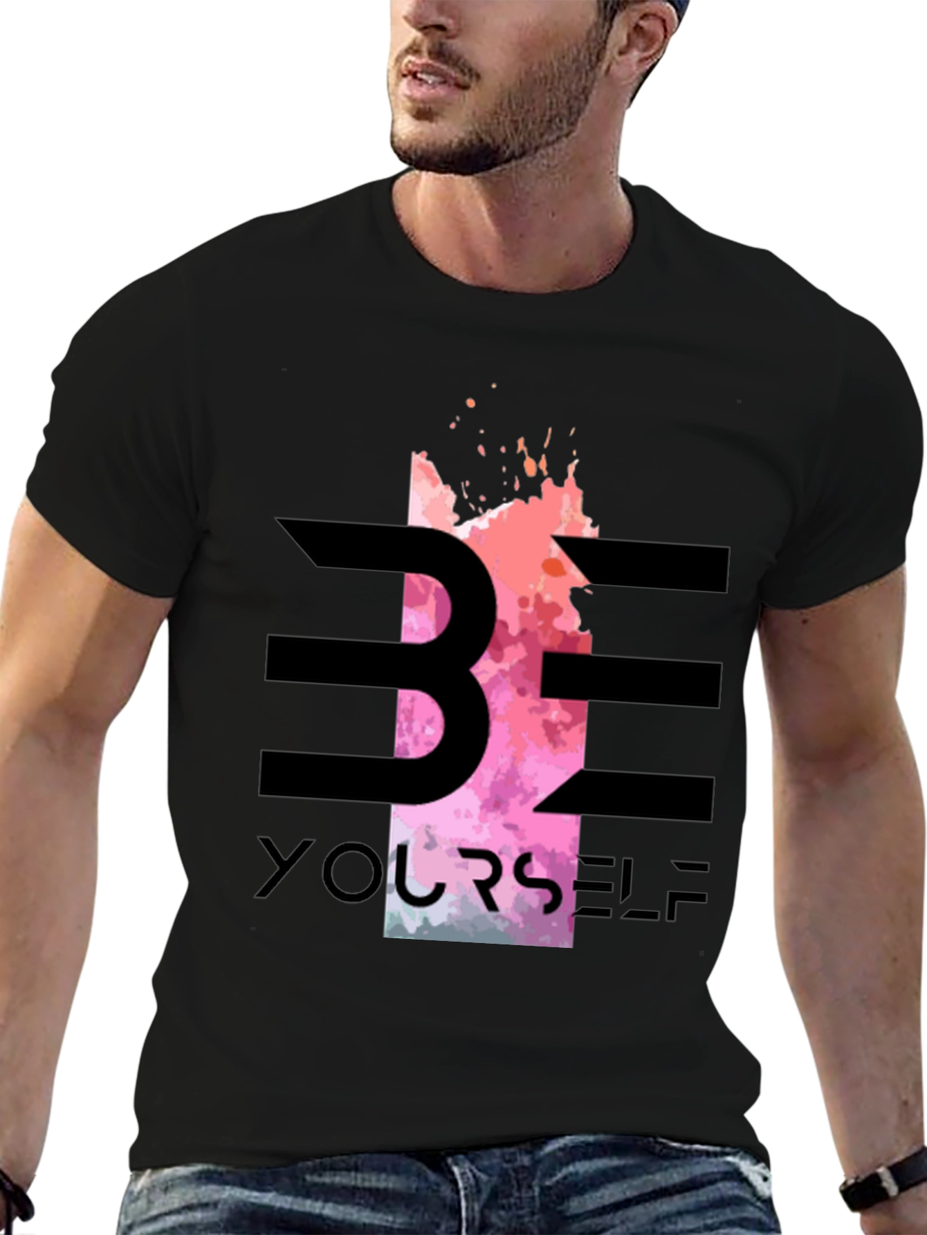 Be Yourself Graphic Tee - Stylish Black T-Shirt