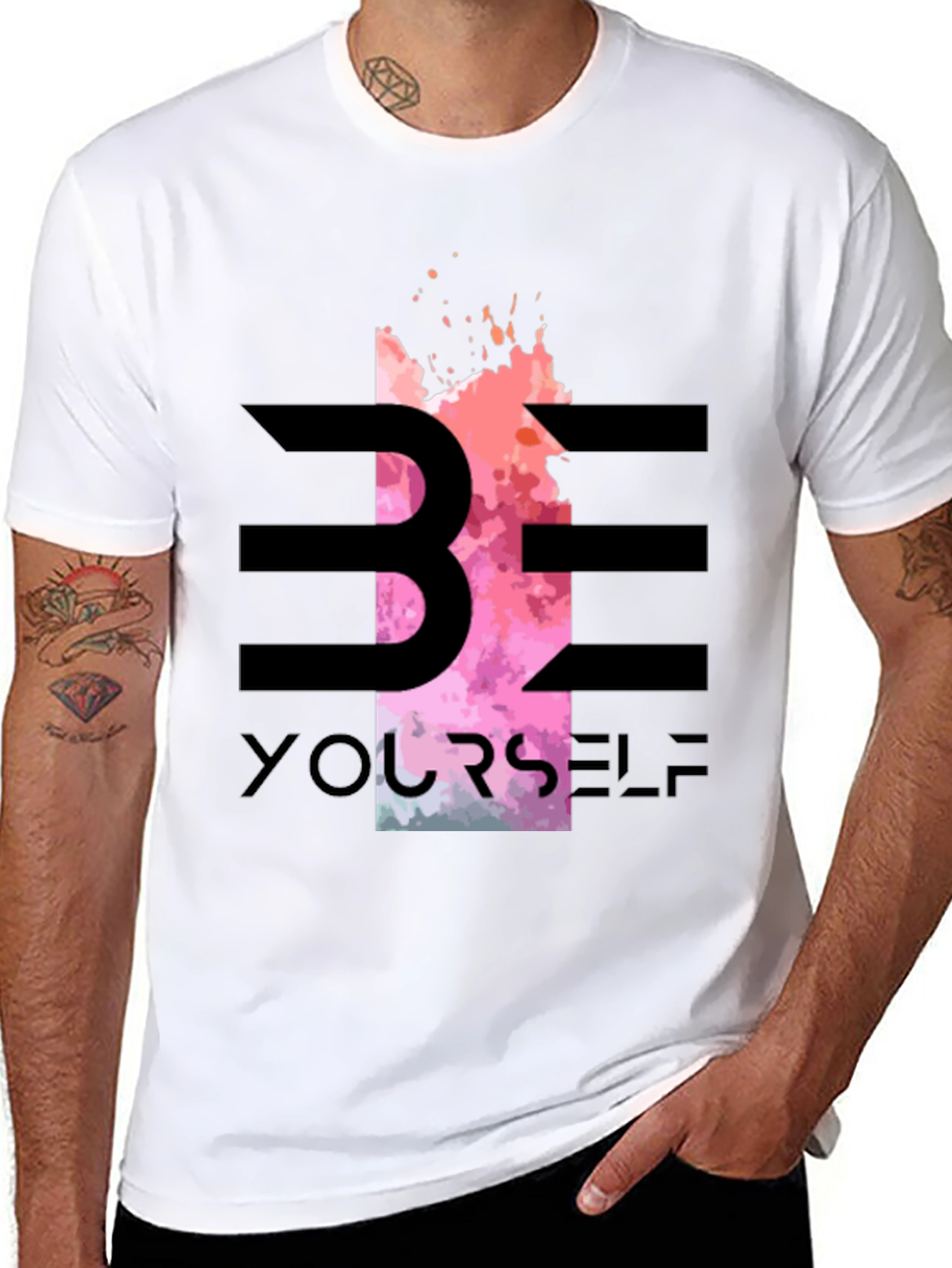 Be Yourself Graphic Tee - Stylish Black T-Shirt