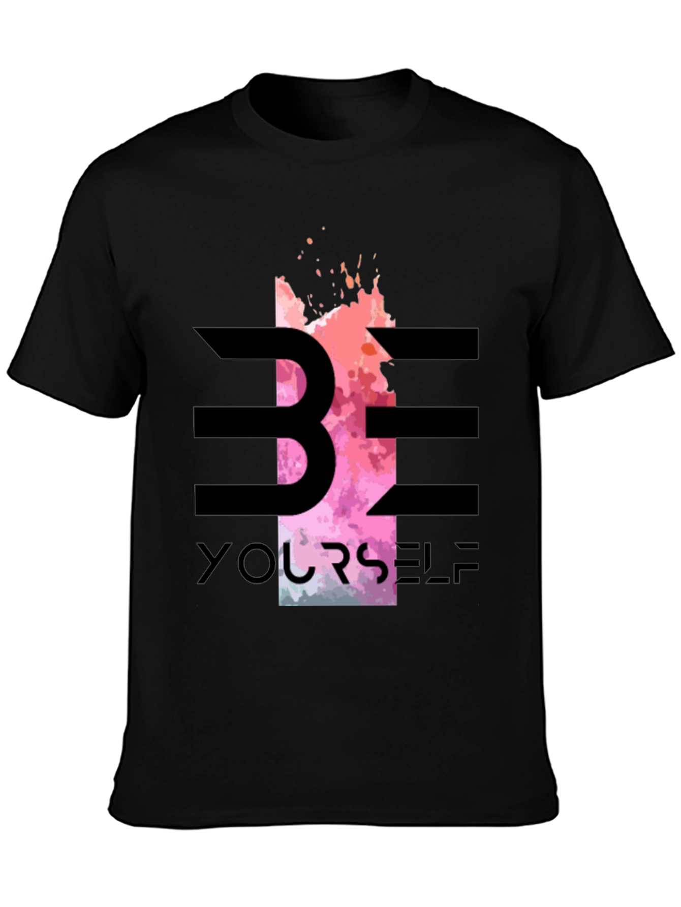 Be Yourself Graphic Tee - Stylish Black T-Shirt