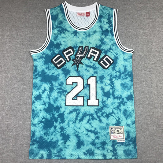 Men's San Antonio Spurs Tim Duncan #21 Blue Galaxy Swingman Jerseys