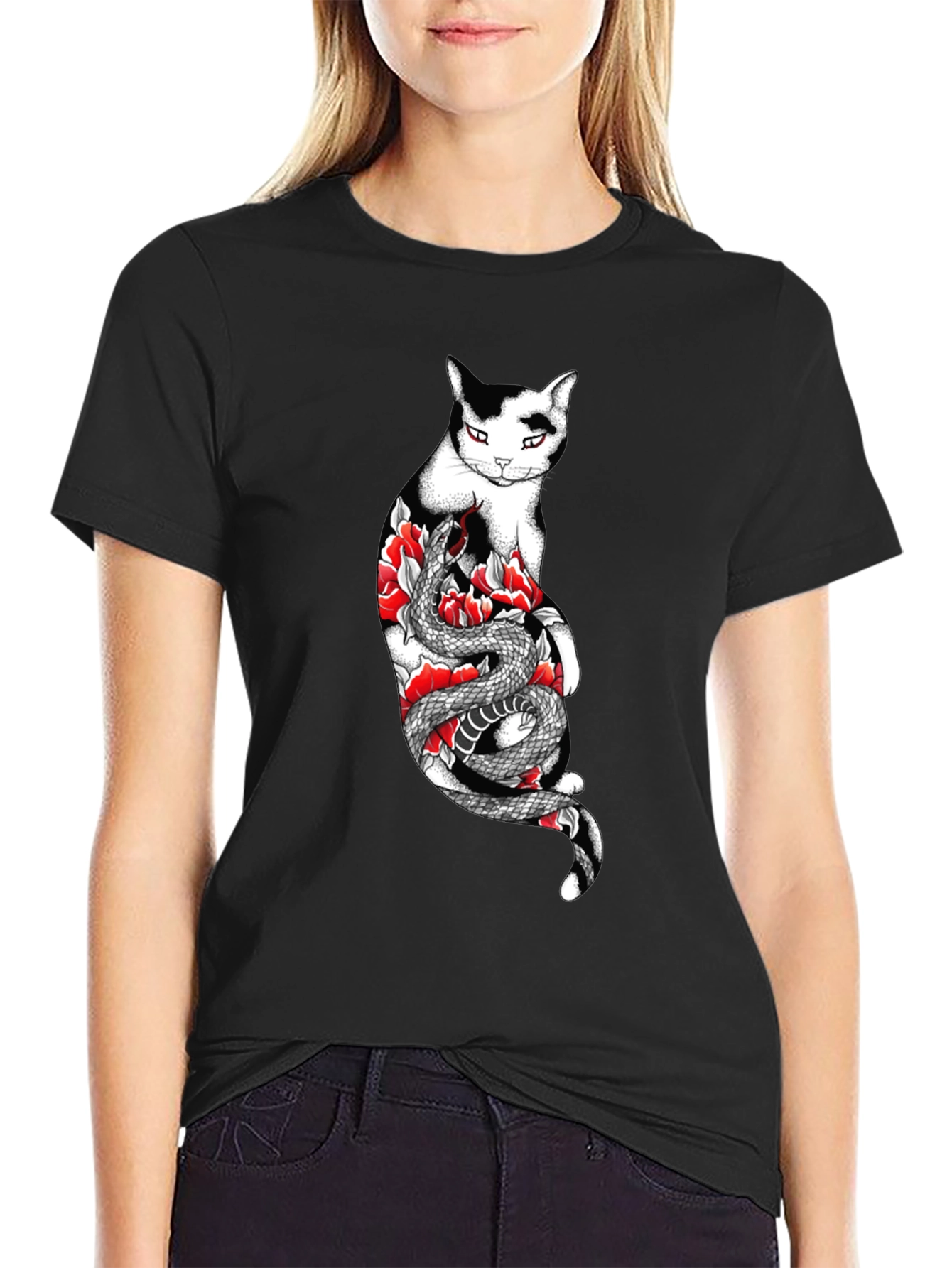 Cat & Snake Graphic Tee