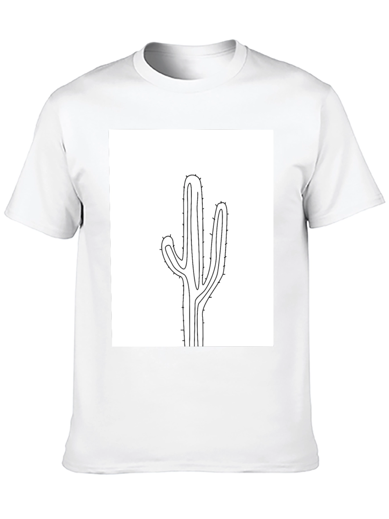 Cactus Graphic Tee - Modern Minimalist Design
