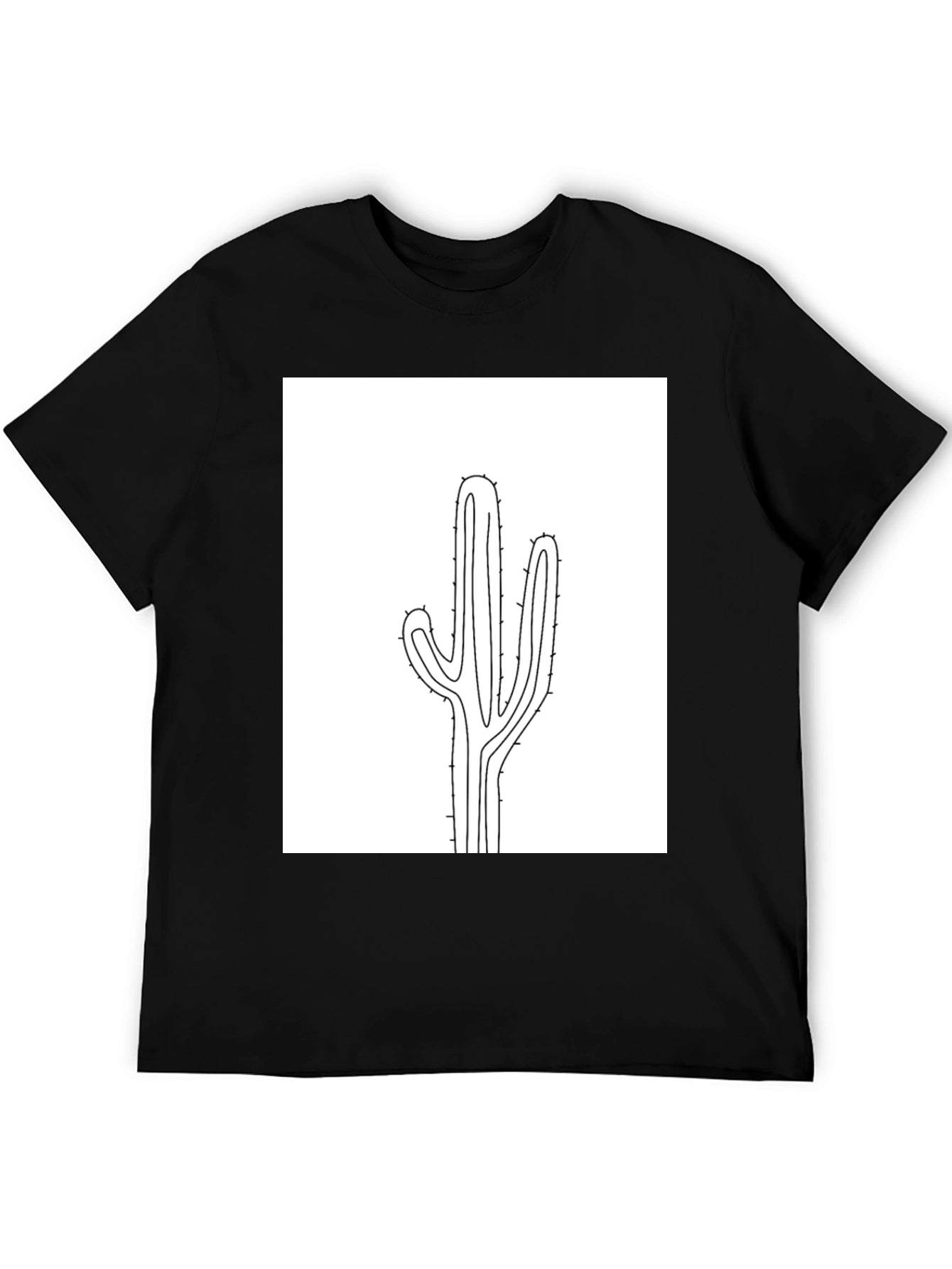 Cactus Graphic Tee - Modern Minimalist Design