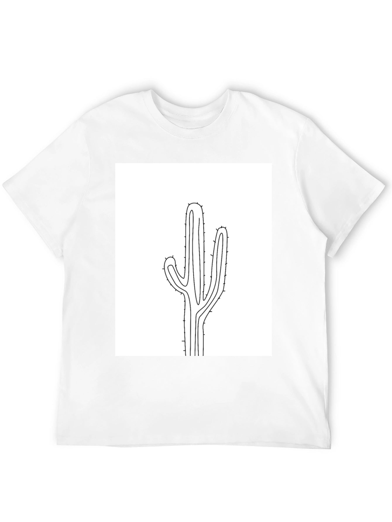 Cactus Graphic Tee - Modern Minimalist Design