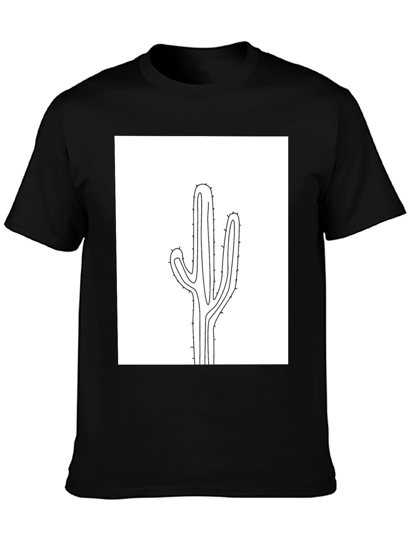 Cactus Graphic Tee - Modern Minimalist Design