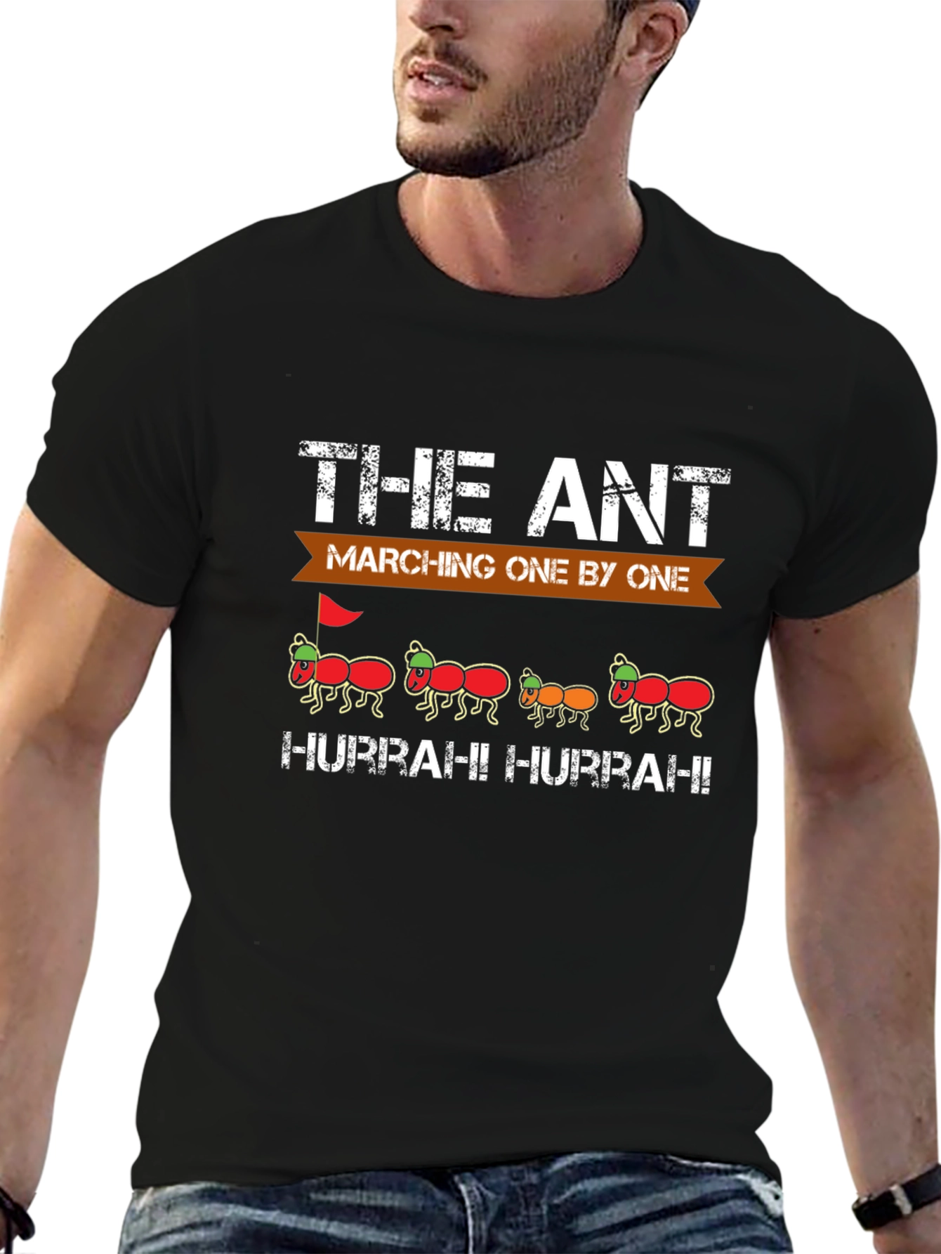 Ant Marching One By One Graphic T-Shirt