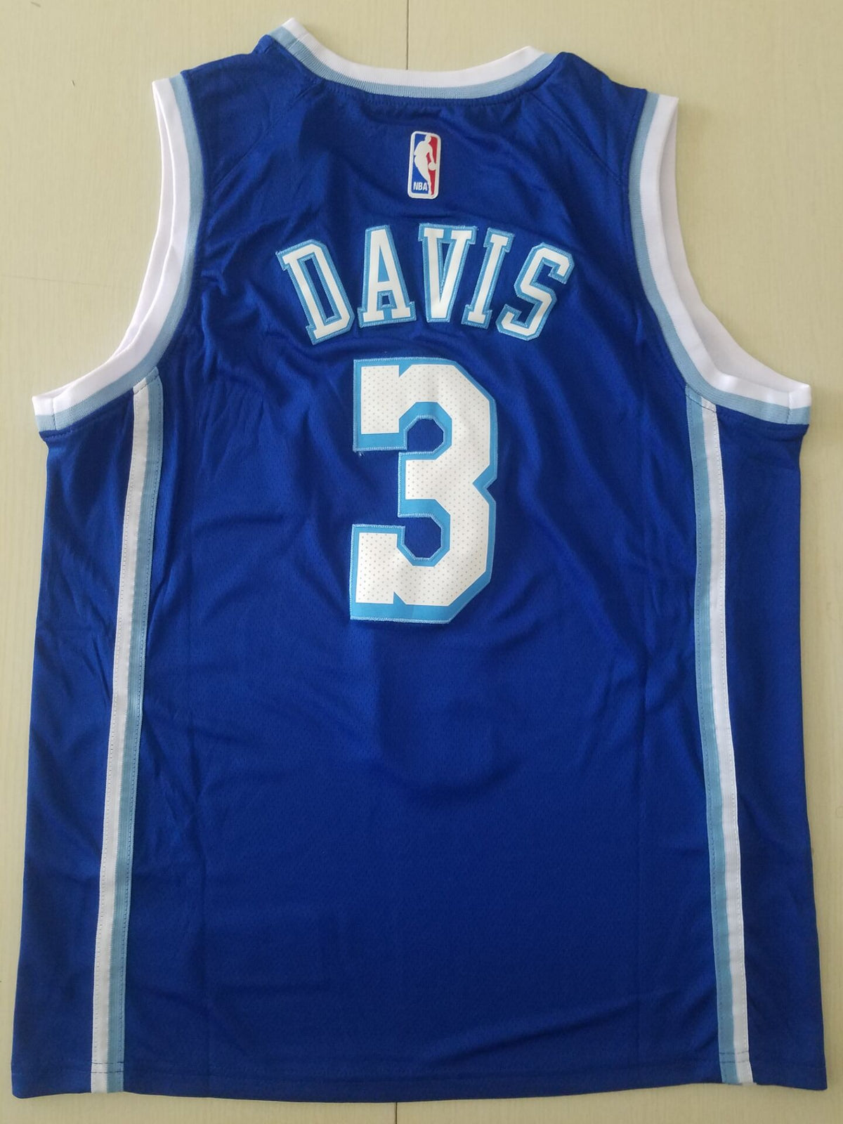 Men's Los Angeles Lakers Anthony Davis Blue #3 NBA Swingman Jerseys