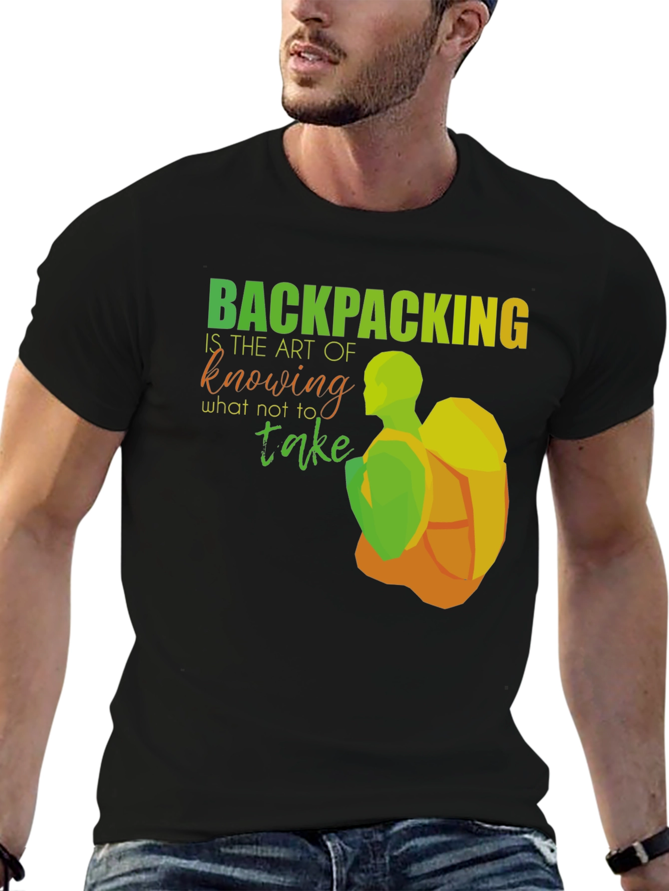 Backpacking Art Graphic T-Shirt
