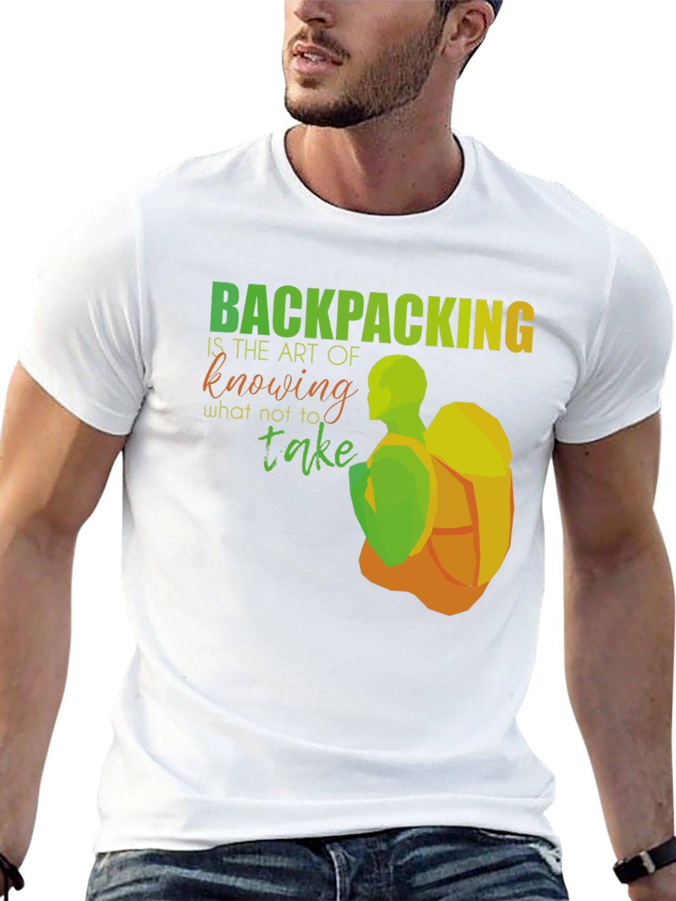Backpacking Art Graphic T-Shirt