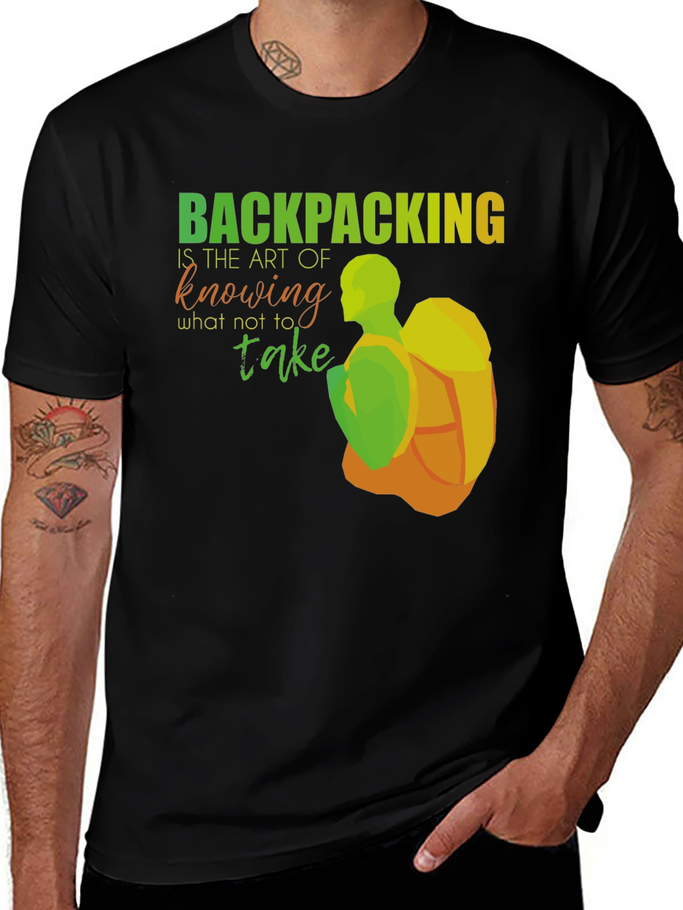 Backpacking Art Graphic T-Shirt