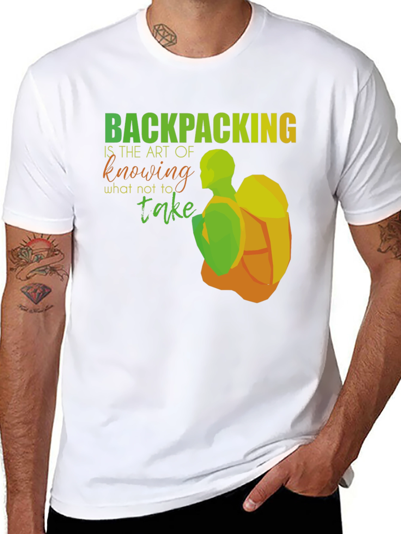 Backpacking Art Graphic T-Shirt
