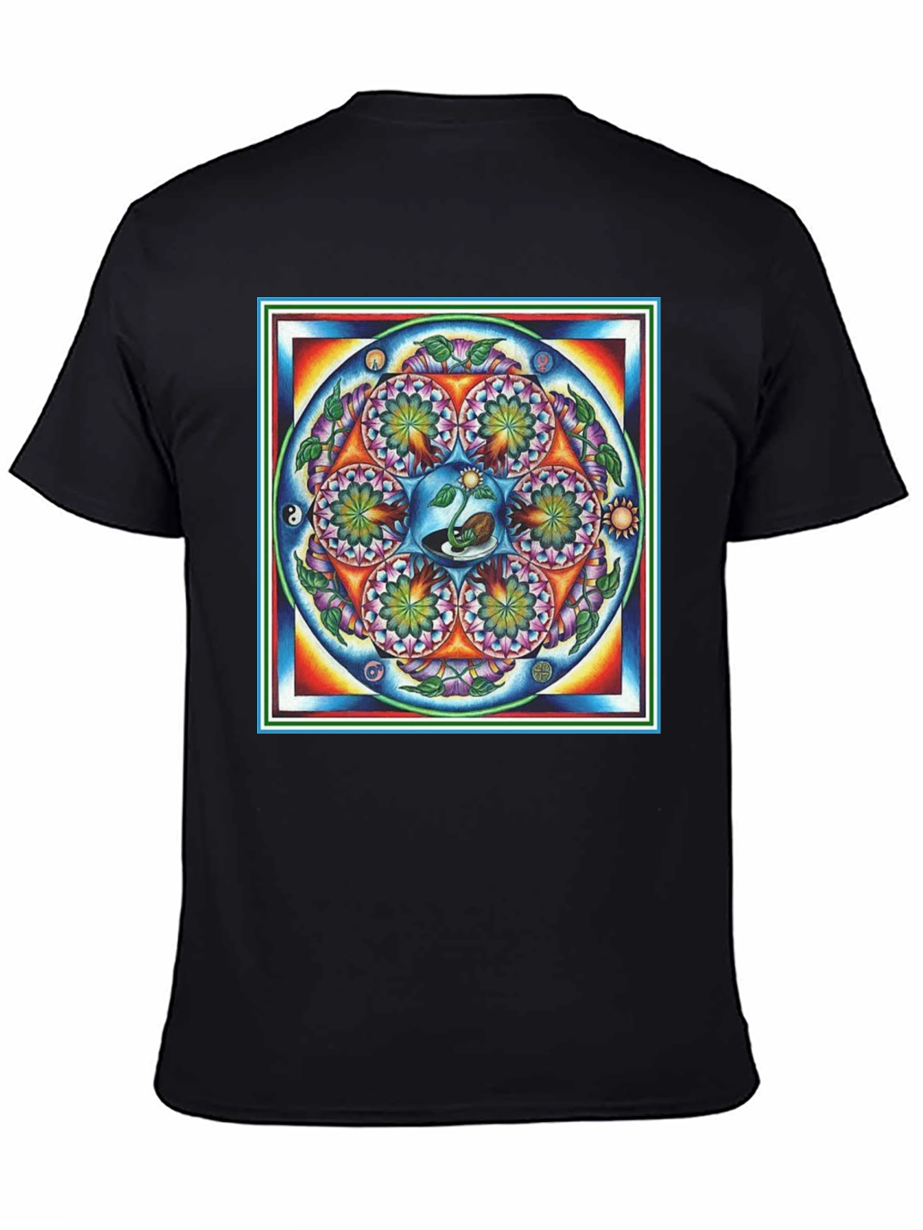 Psychedelic Mandala T-Shirt - Black Graphic Tee