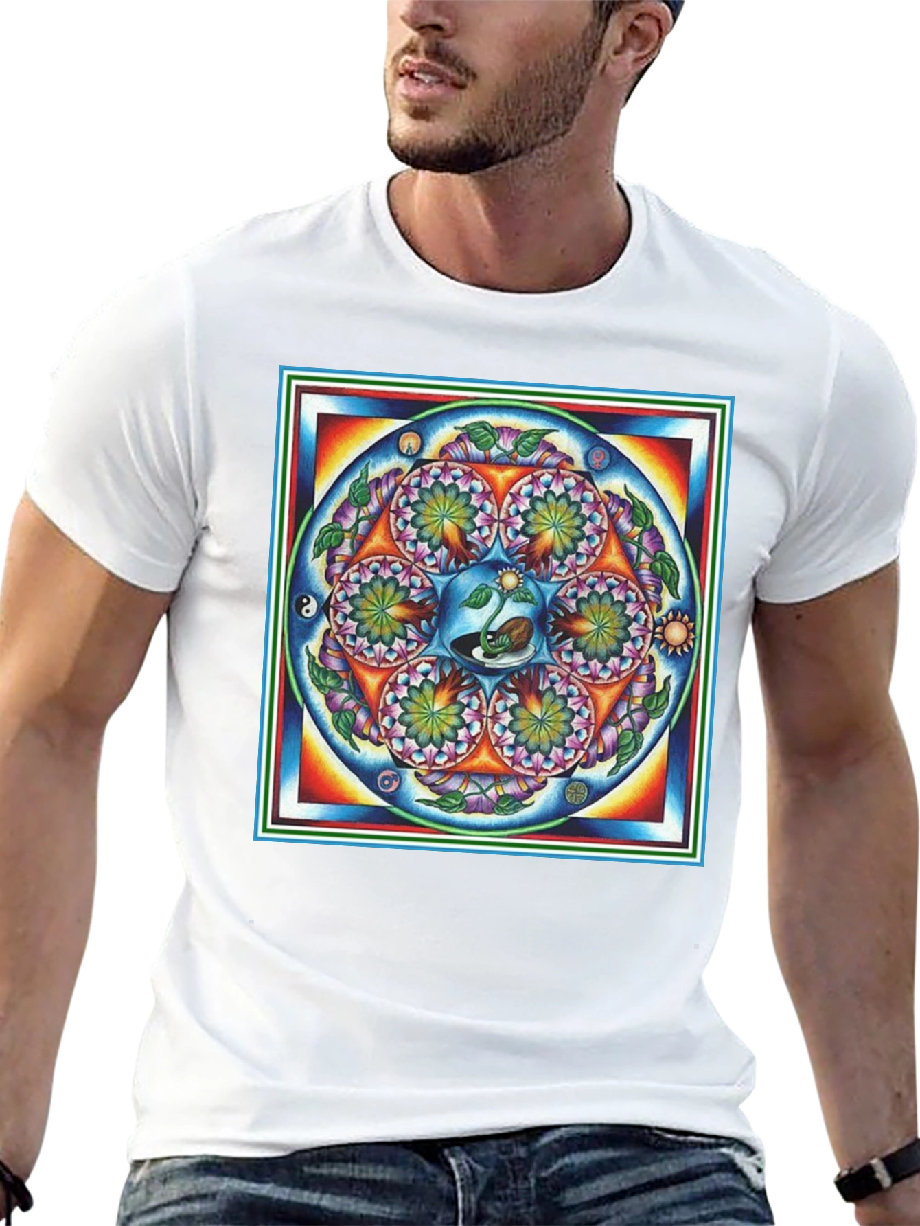 Psychedelic Mandala T-Shirt - Black Graphic Tee