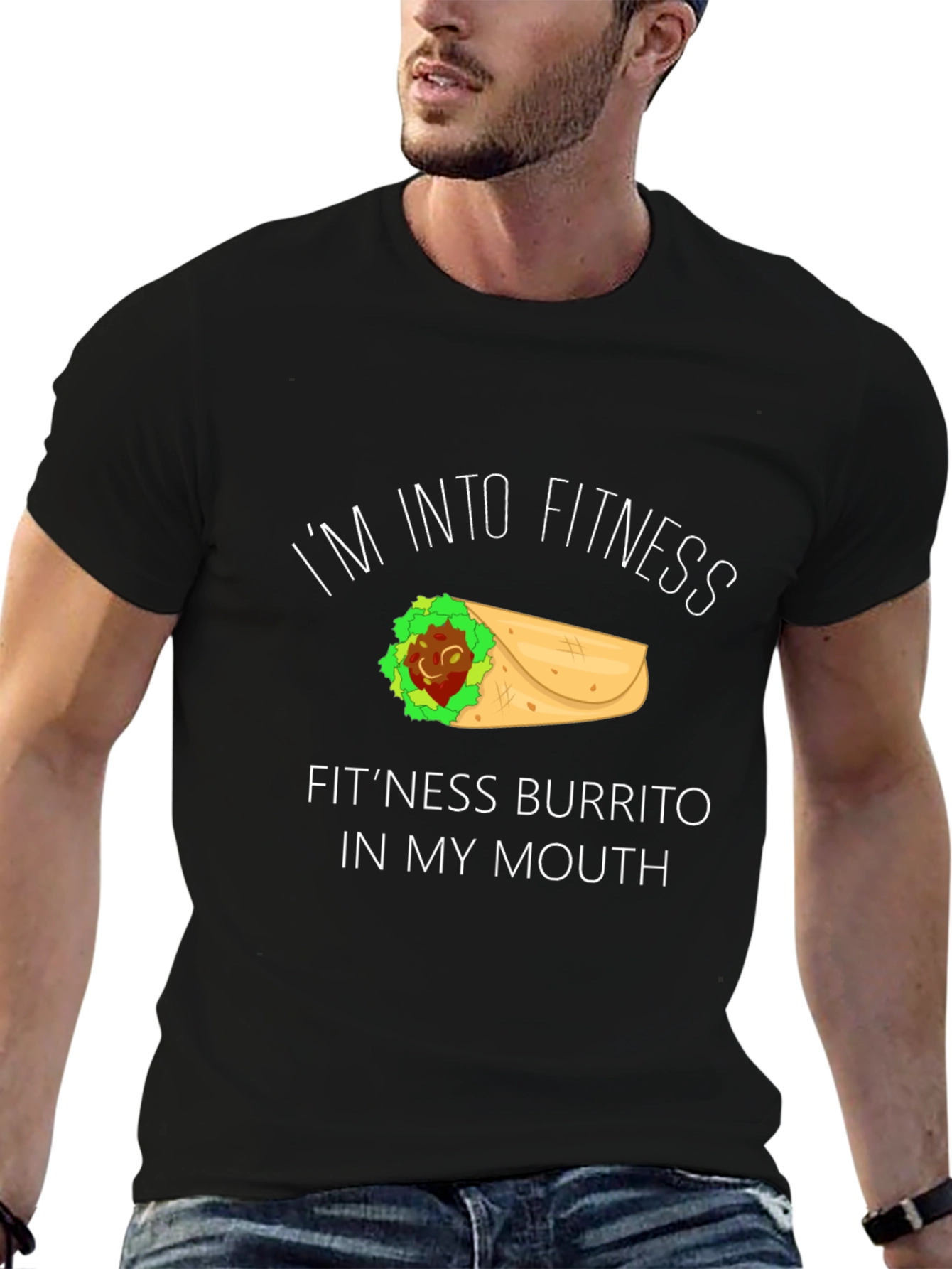 Fitness Burrito Graphic Tee - Funny Foodie Shirt