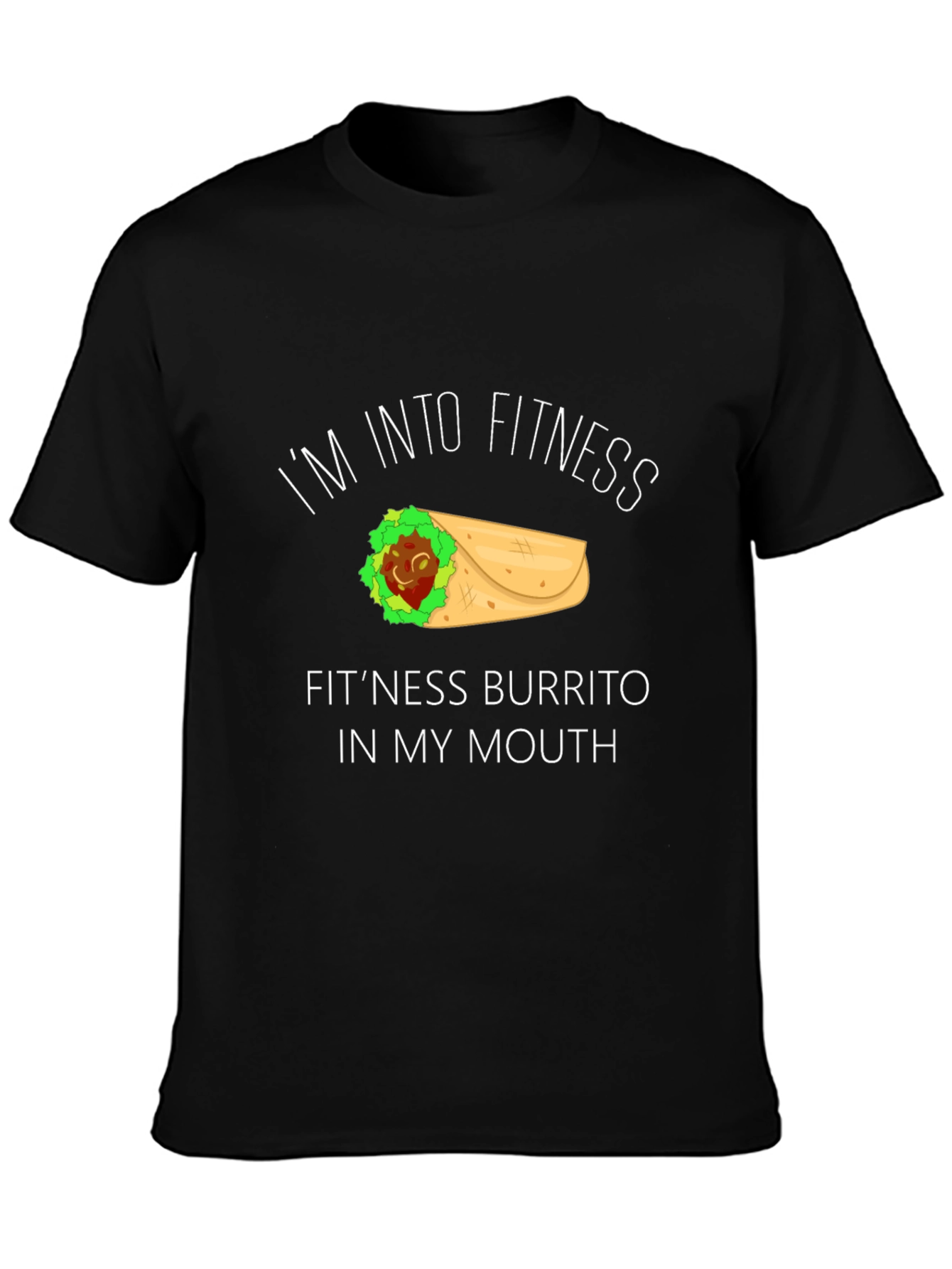 Fitness Burrito Graphic Tee - Funny Foodie Shirt