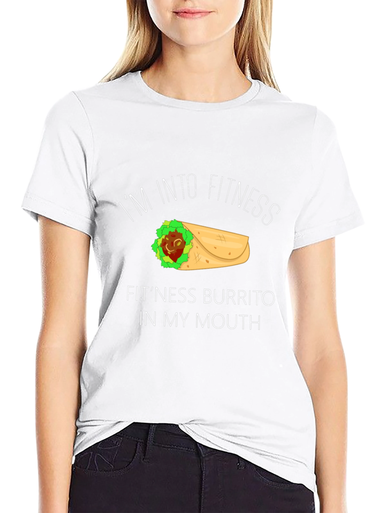 Fitness Burrito Graphic Tee - Funny Foodie Shirt