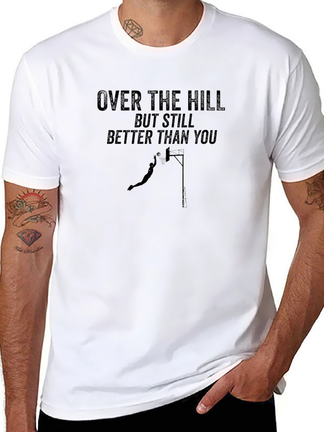 Over the Hill Basketball Graphic Tee