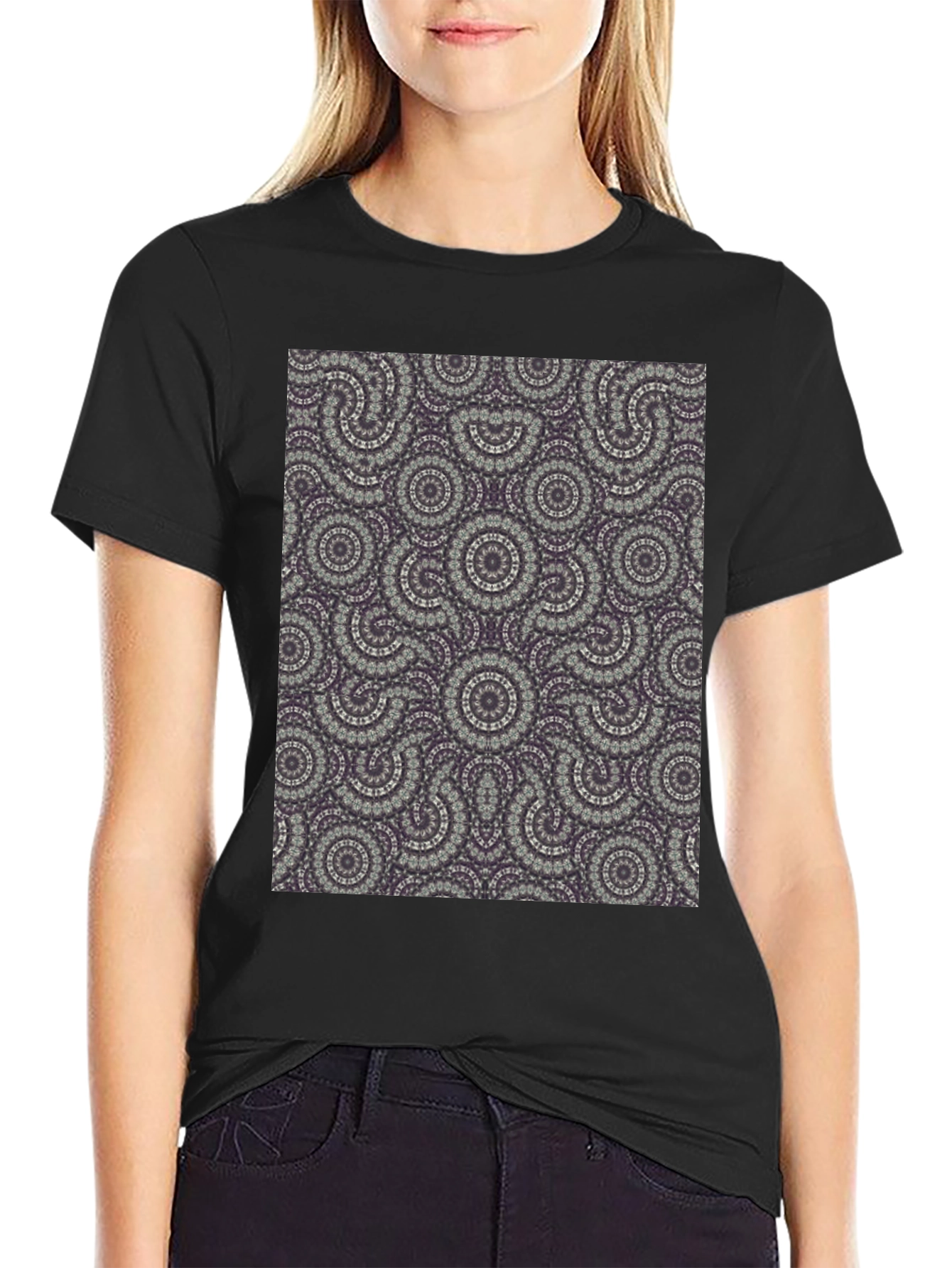 Patterned Tee: Unique Graphic Print