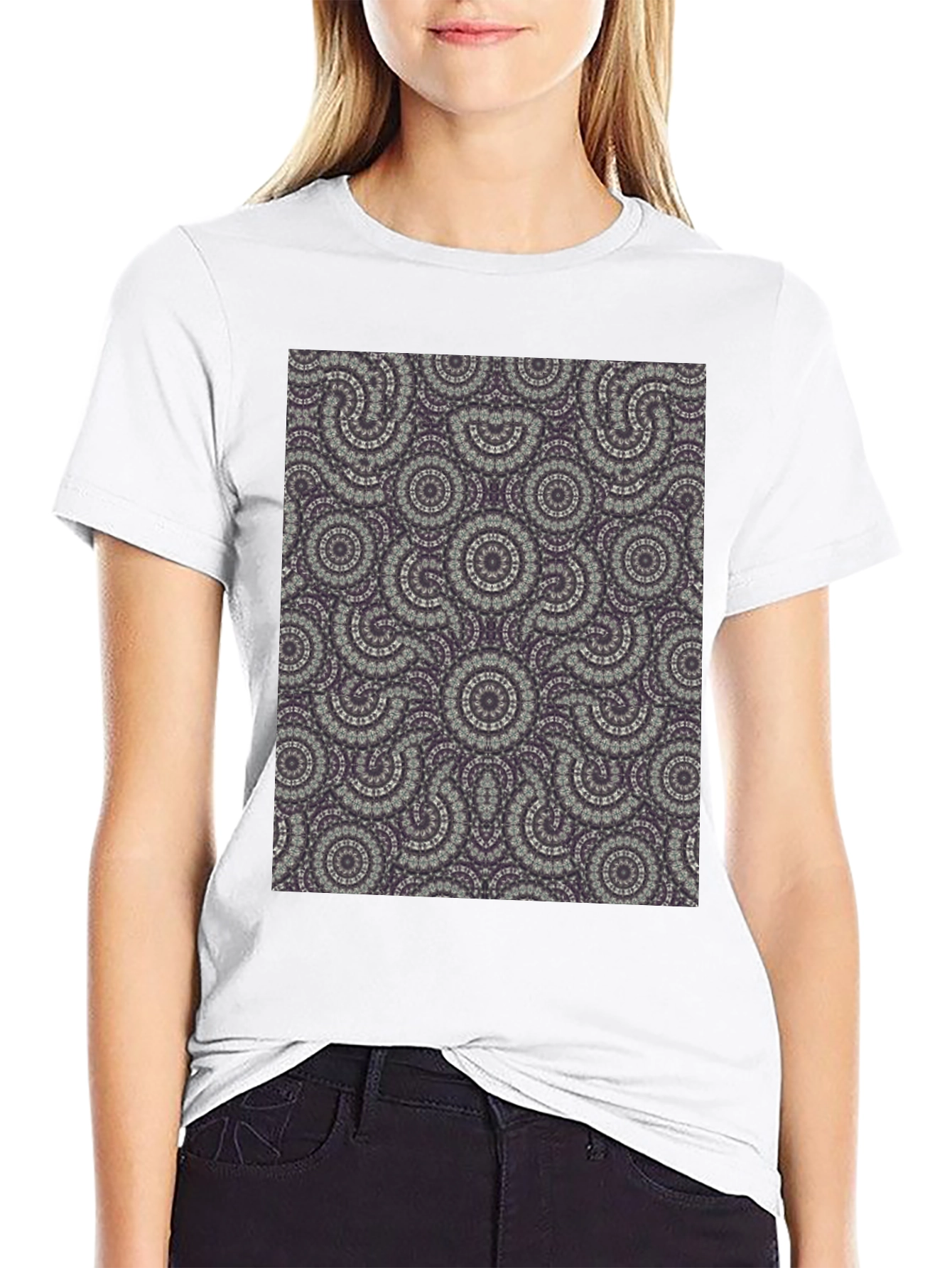 Patterned Tee: Unique Graphic Print