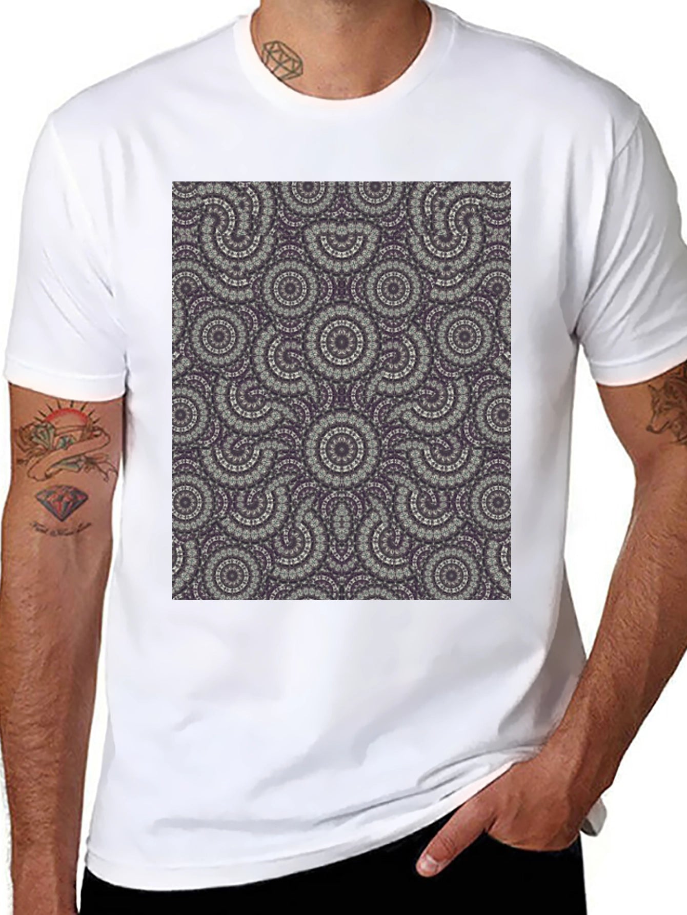 Patterned Tee: Unique Graphic Print