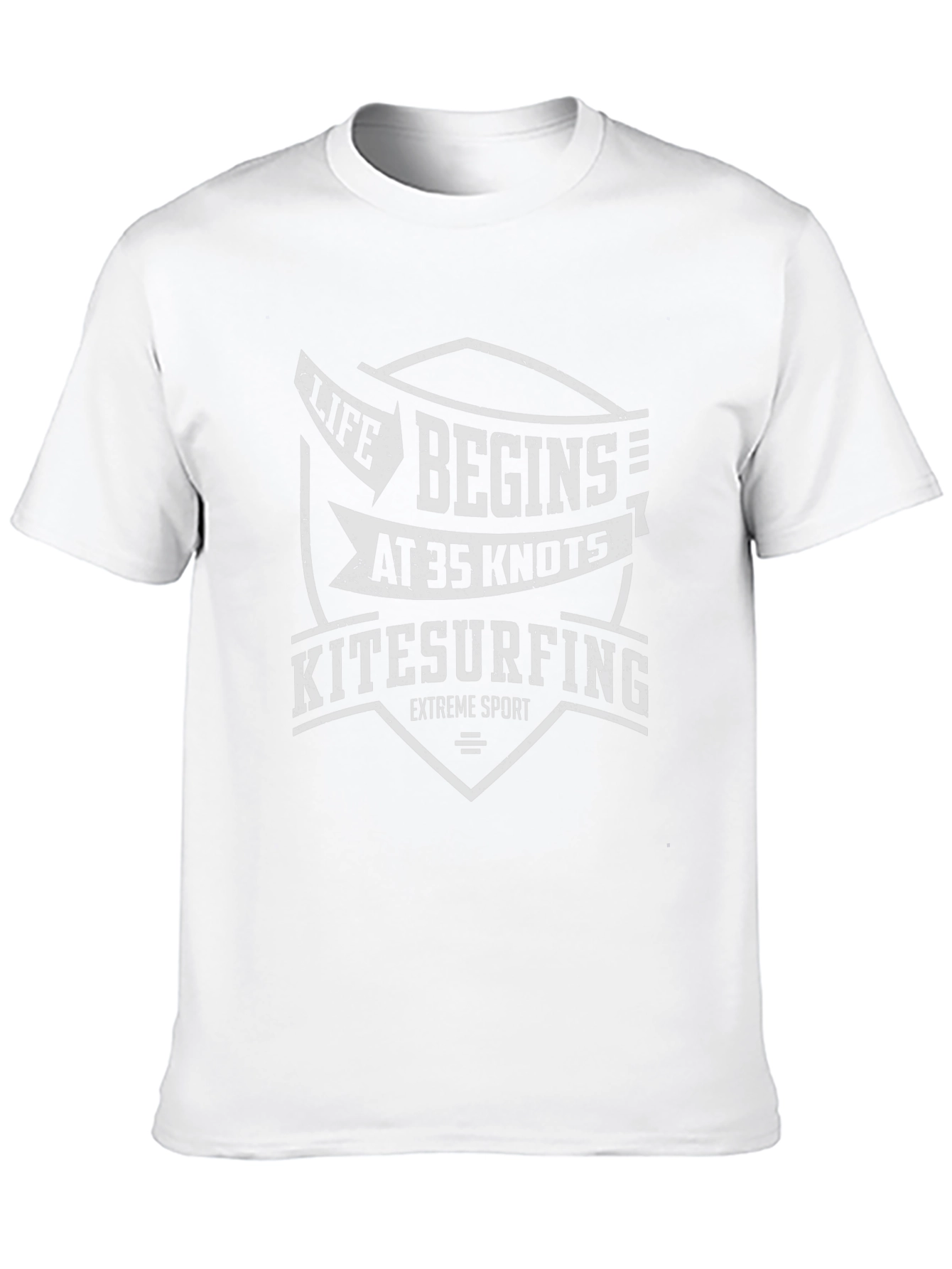 Kitesurfing Life Begins at 35 Knots Black T-Shirt